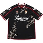 Supreme Floral Soccer Jersey (FW25) - Black