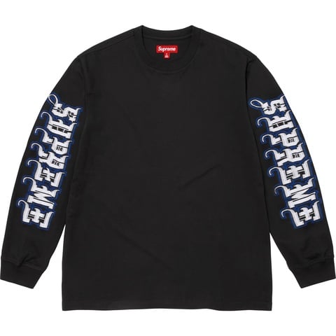 Supreme Intarsia Sleeve L/S Top - Black