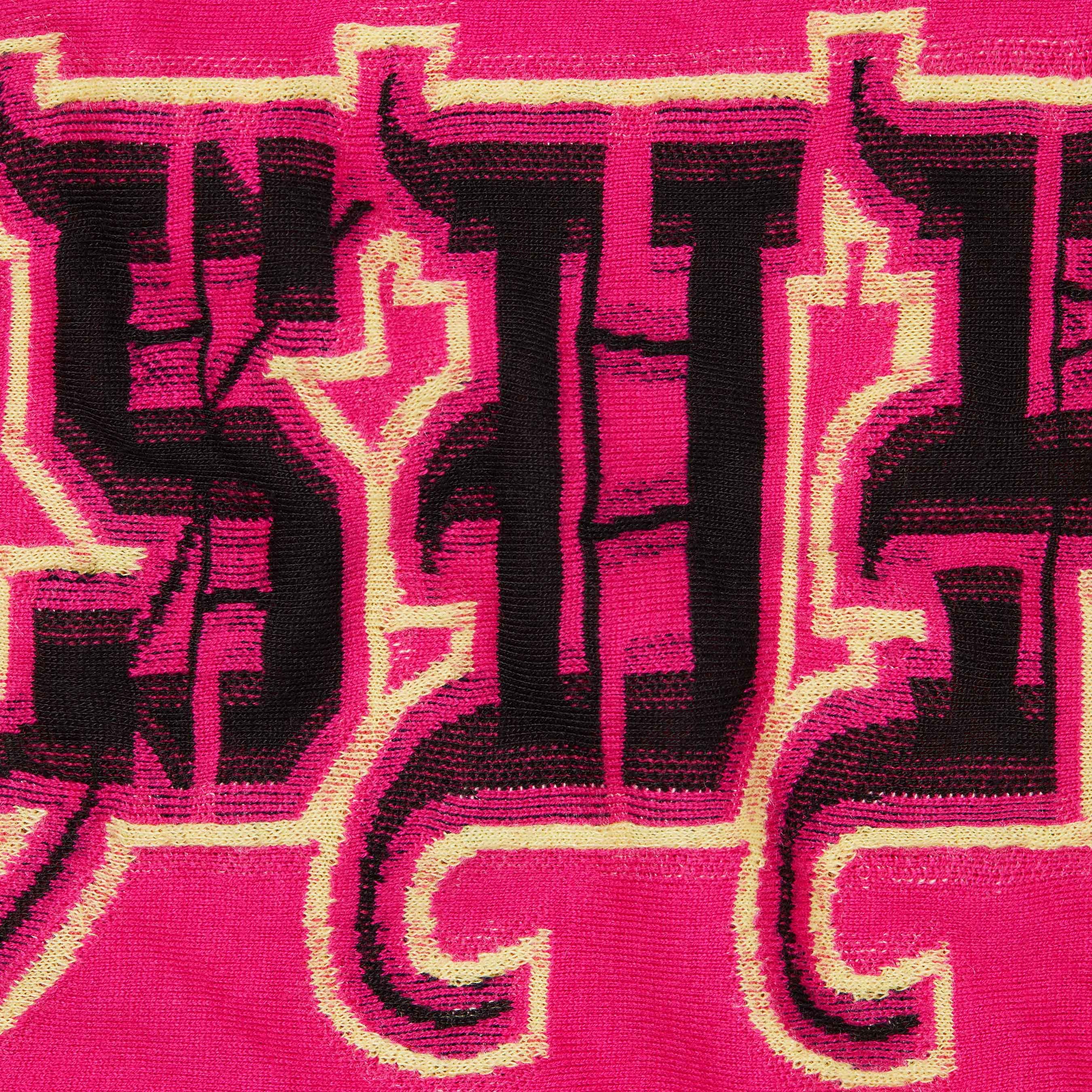 Supreme Intarsia Sleeve L S Top (FW25) - Fuchsia - $110