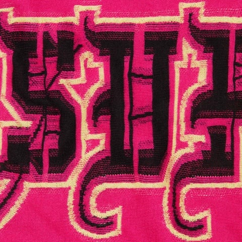 Supreme Intarsia Sleeve L/S Top - Fuchsia