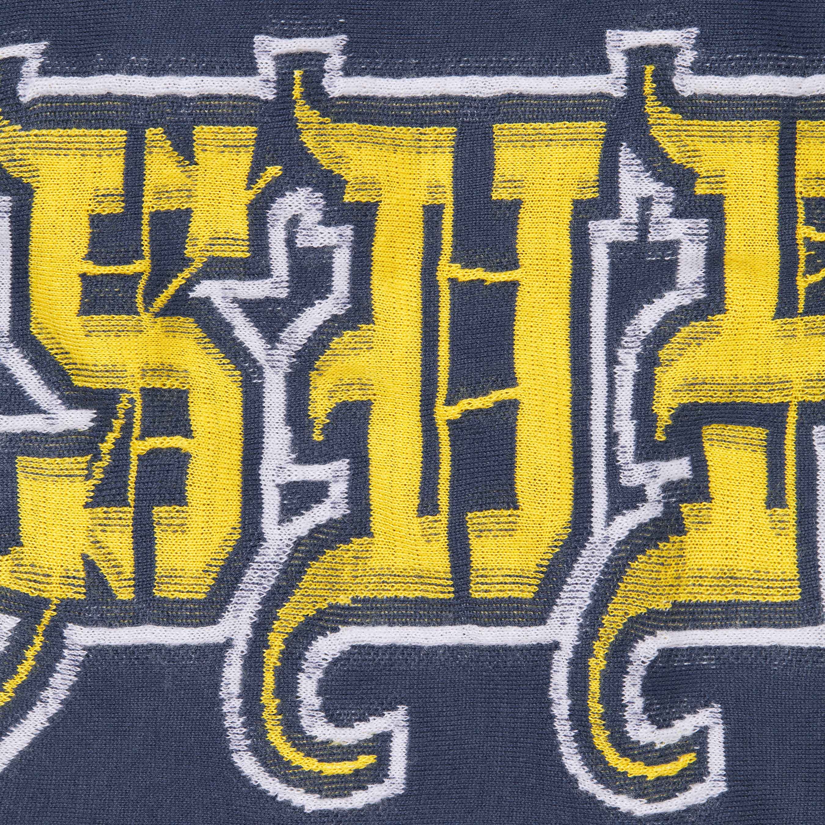 Supreme Intarsia Sleeve L S Top (FW25) - Navy - $110