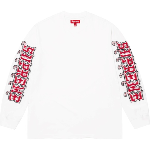 Supreme Intarsia Sleeve L/S Top - White