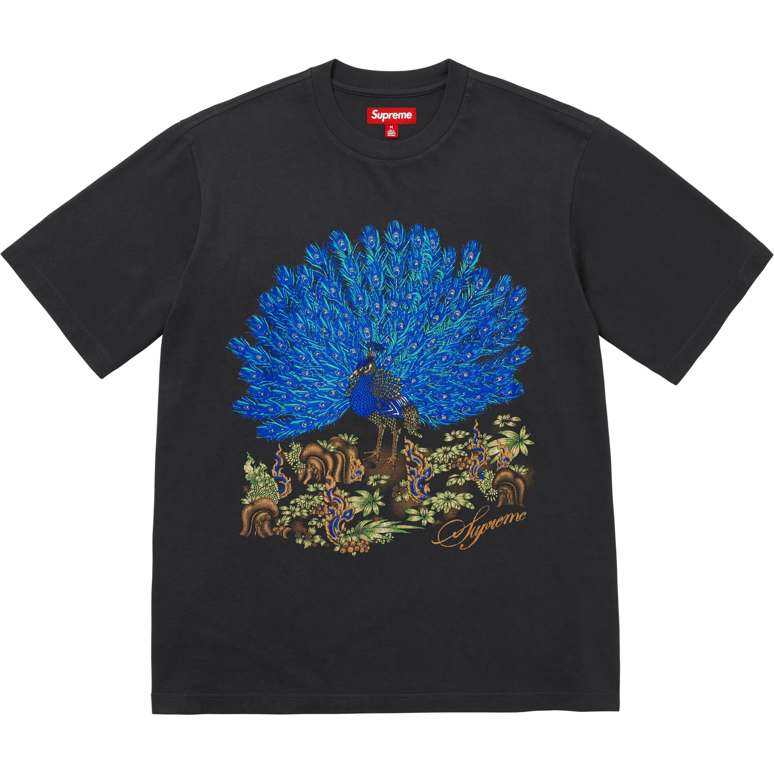 Supreme Peacock S S Top (FW25) - Black - $88