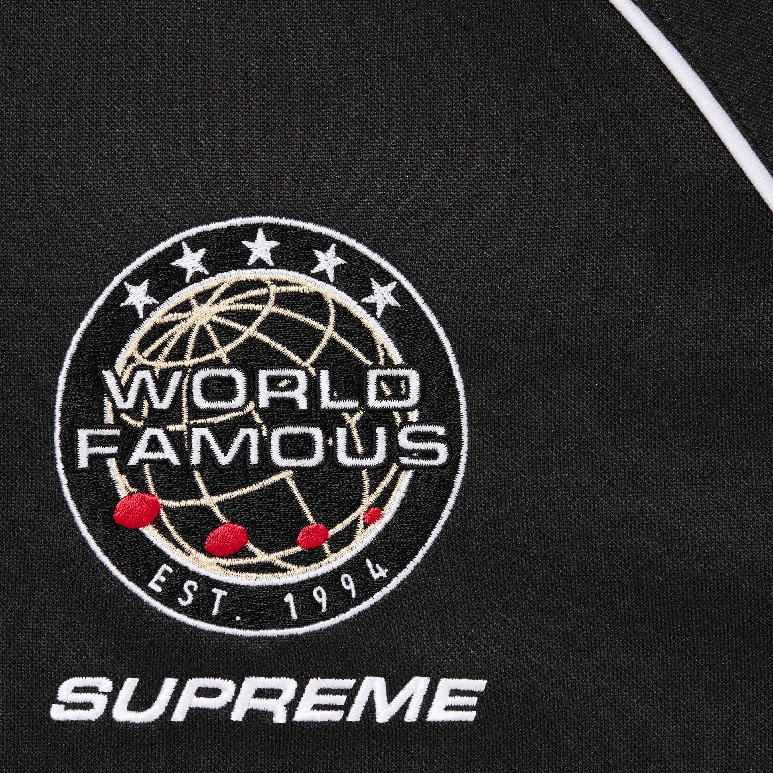 Supreme Piping Soccer Jersey (FW25) - Black - $118