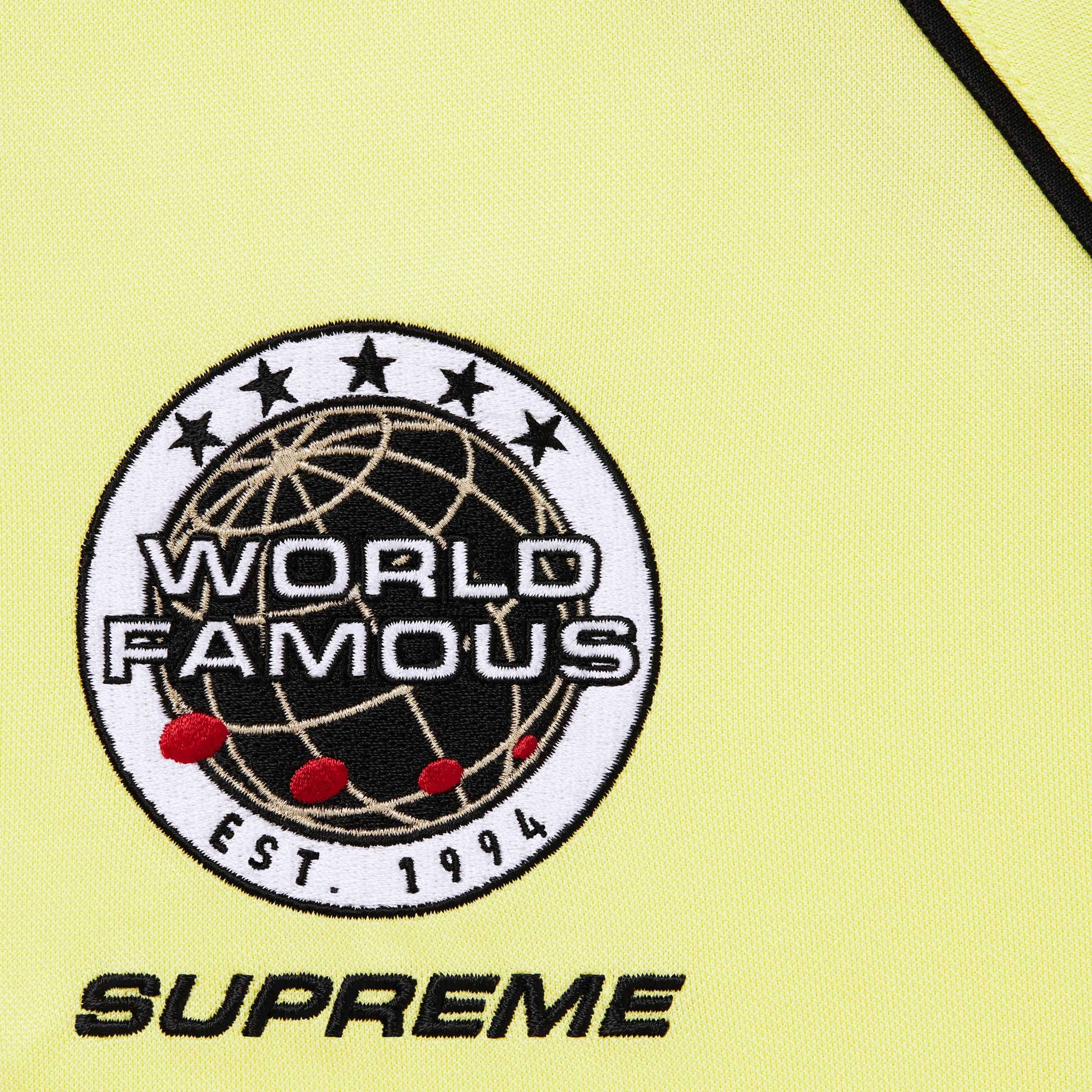 Supreme Piping Soccer Jersey (FW25) - Pale Yellow - $118