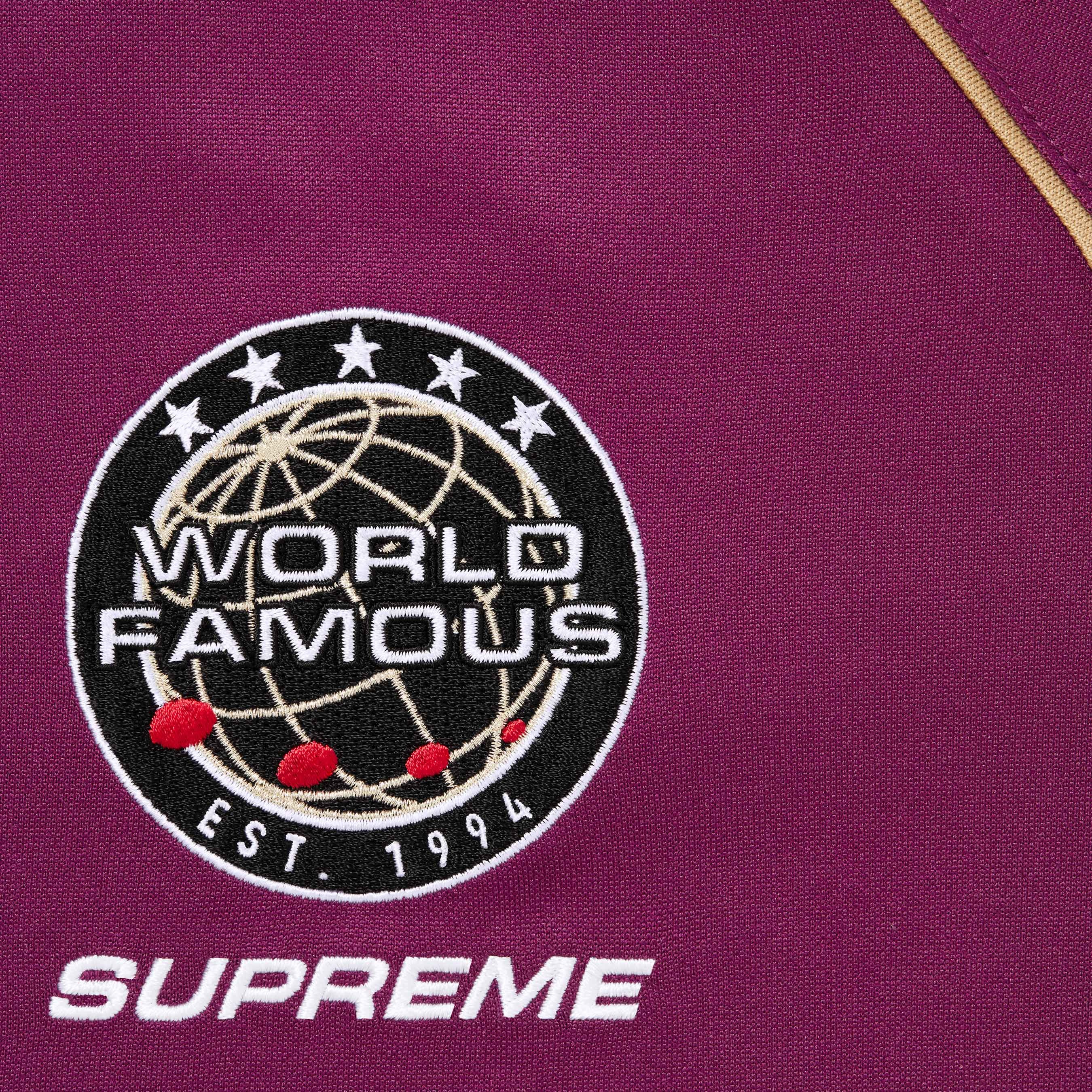 Supreme Piping Soccer Jersey (FW25) - Raspberry - $118