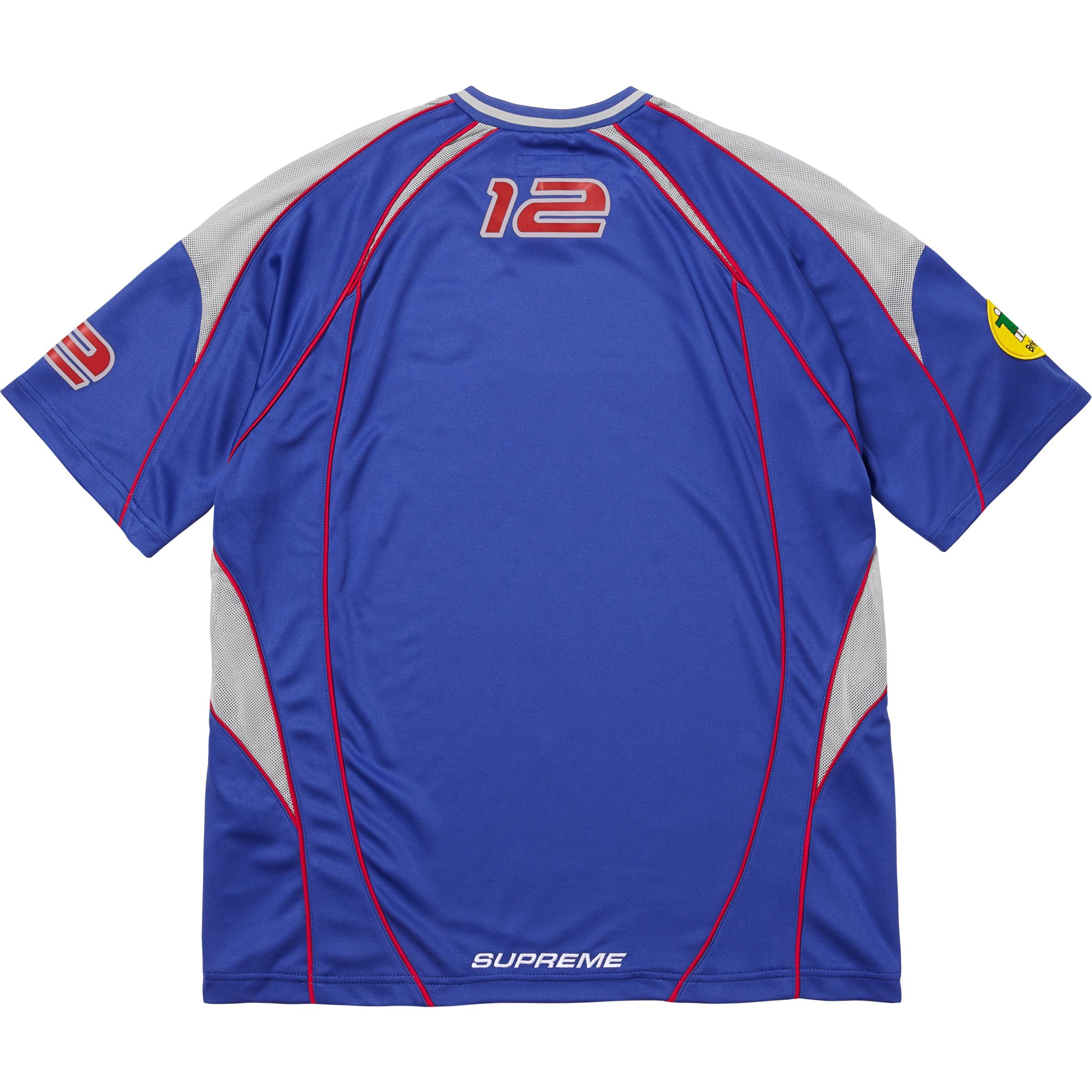 Supreme Piping Soccer Jersey (FW25) - Royal - $118