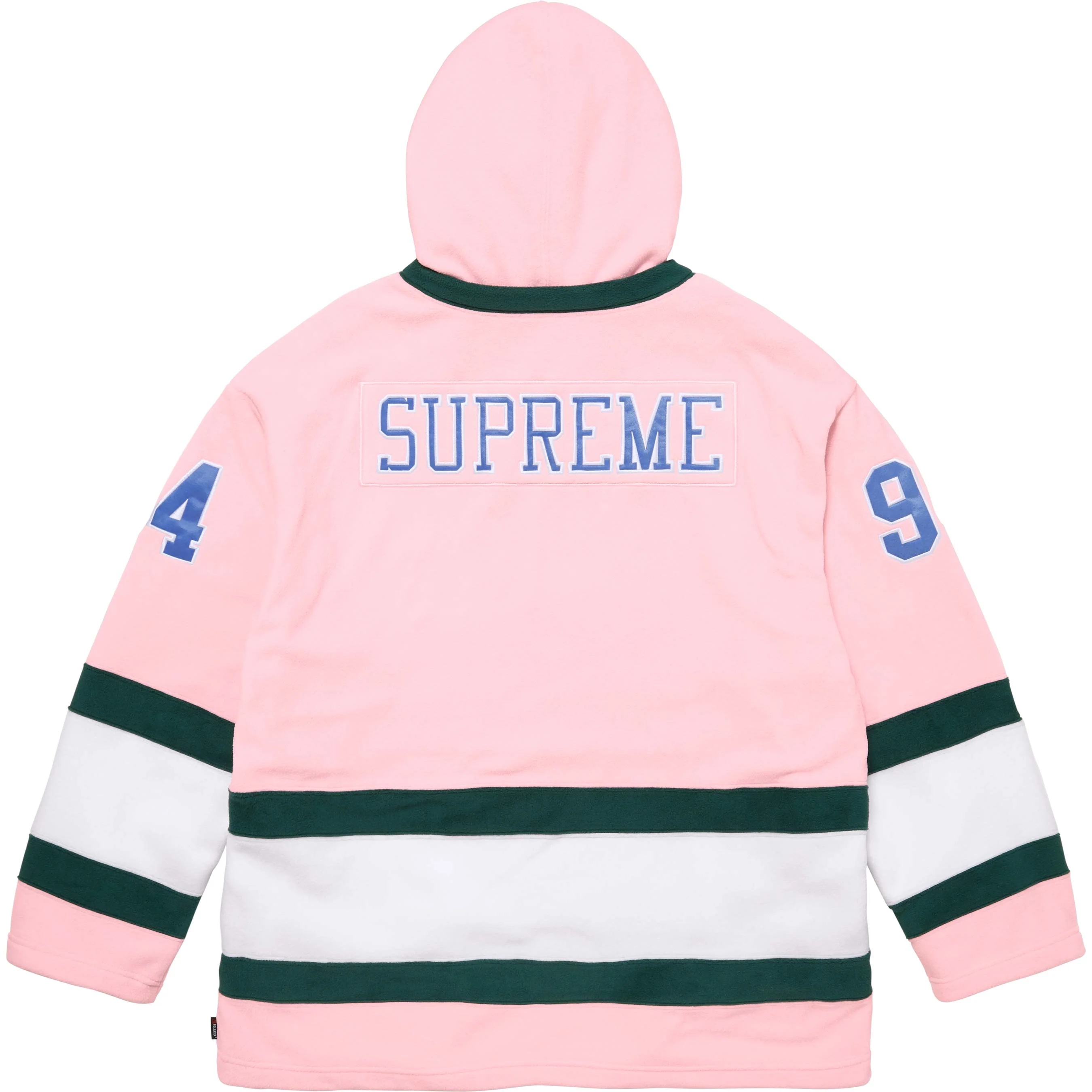 Supreme Polartec Hooded Hockey Jersey (FW25) - Light Pink - $148