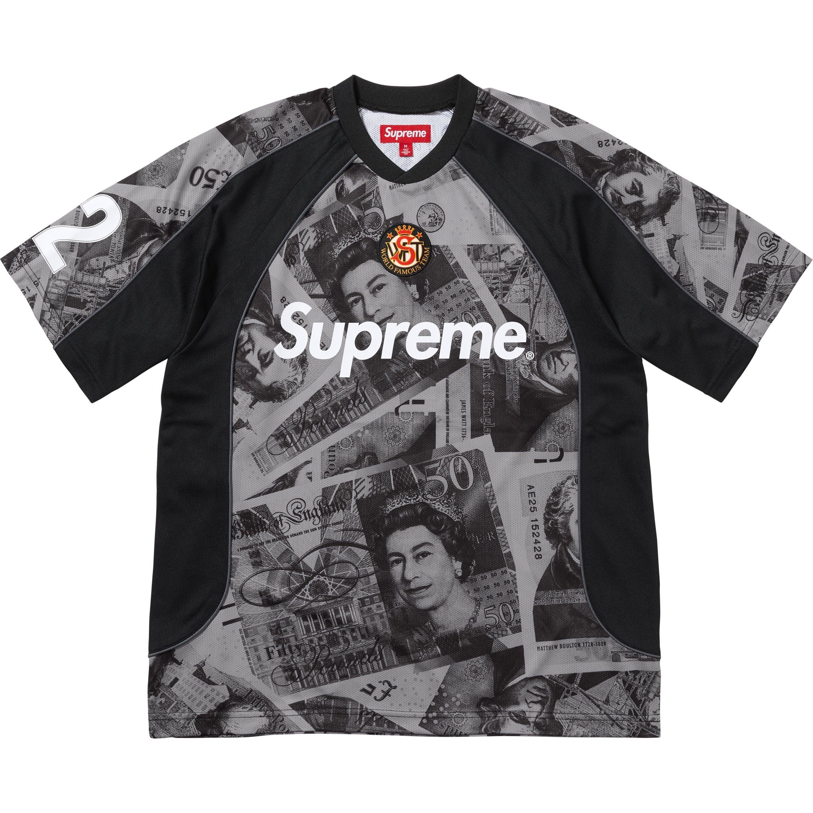 Supreme Pounds Soccer Jersey (FW25) - $128