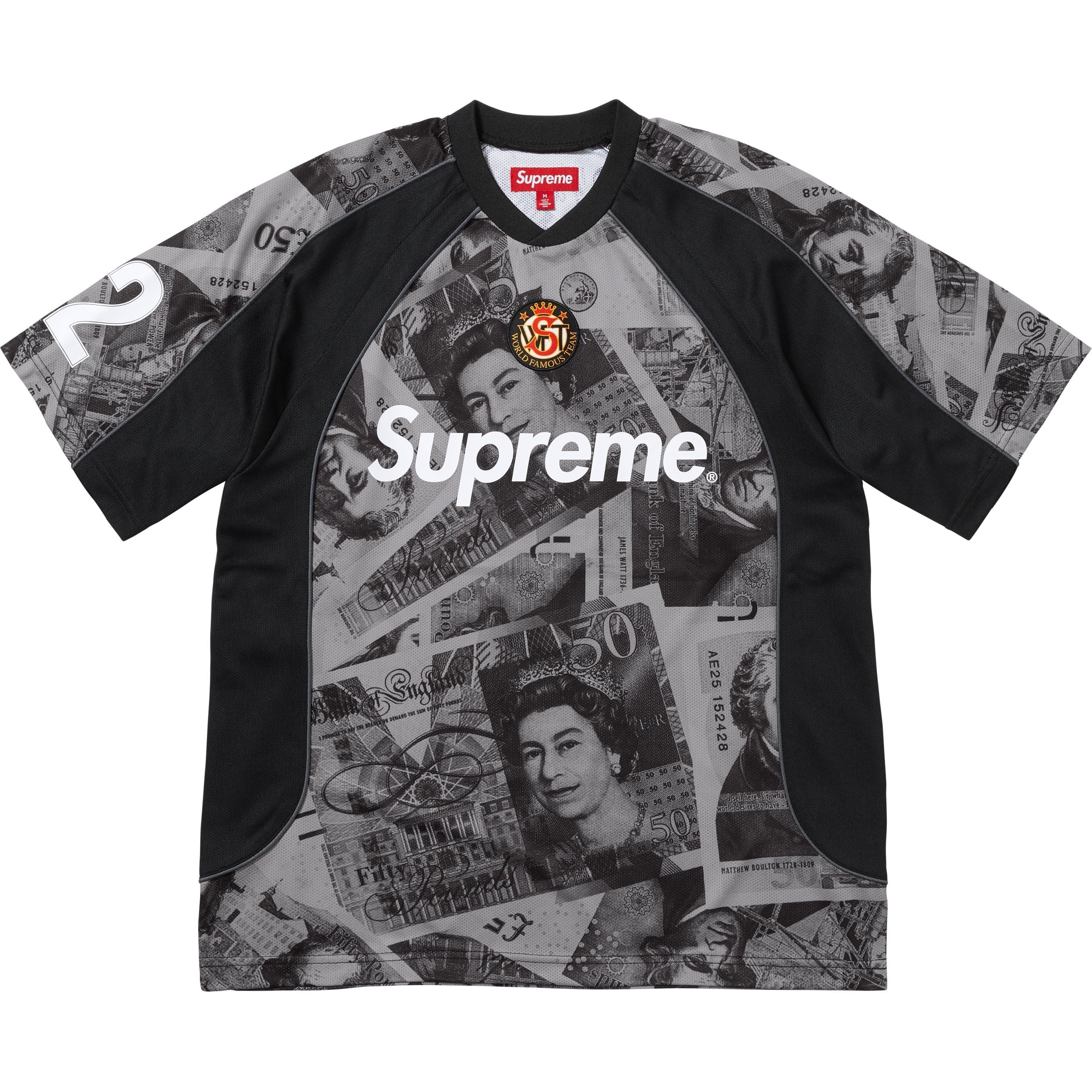 Supreme Pounds Soccer Jersey (FW25) - $128