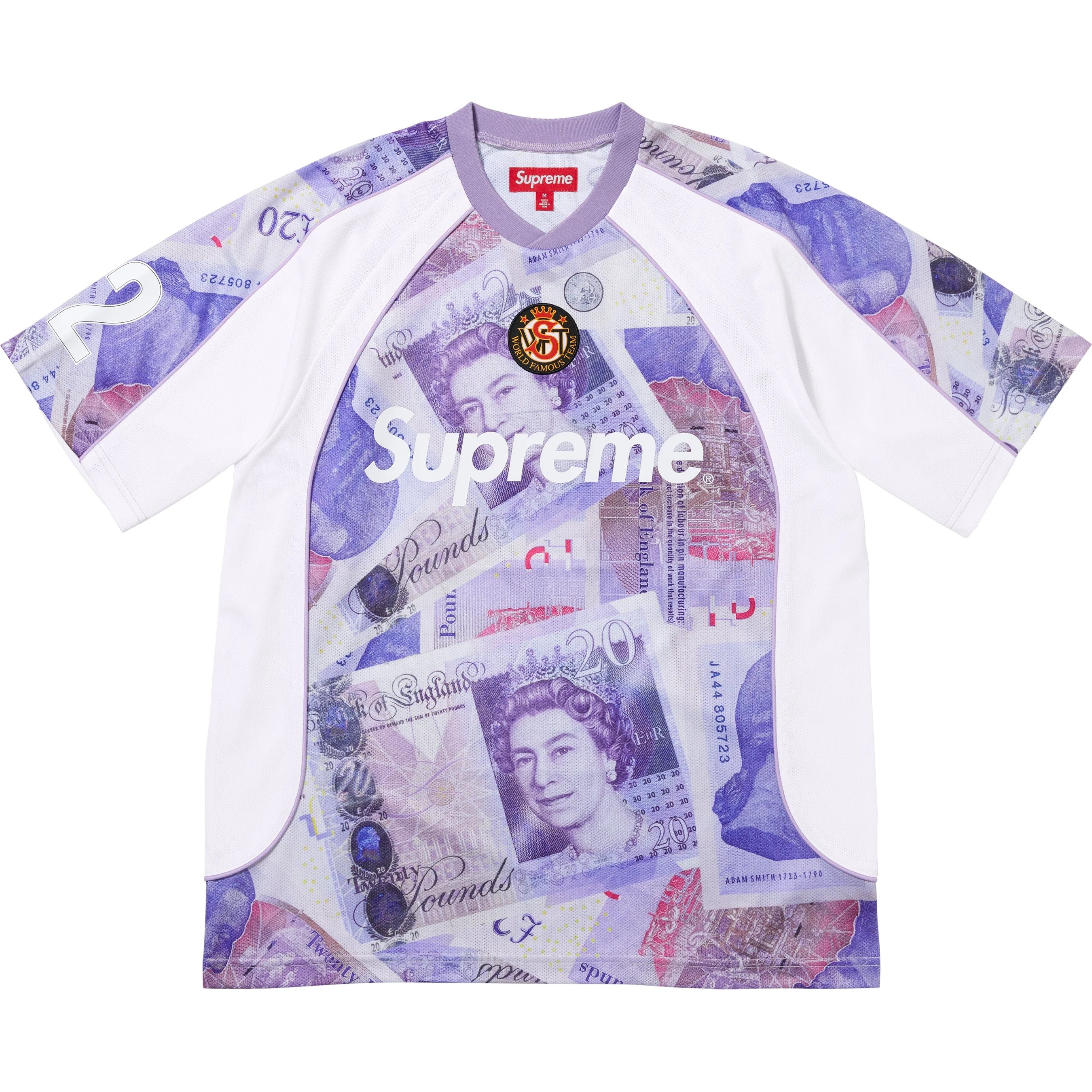 Supreme Pounds Soccer Jersey (FW25) - $128