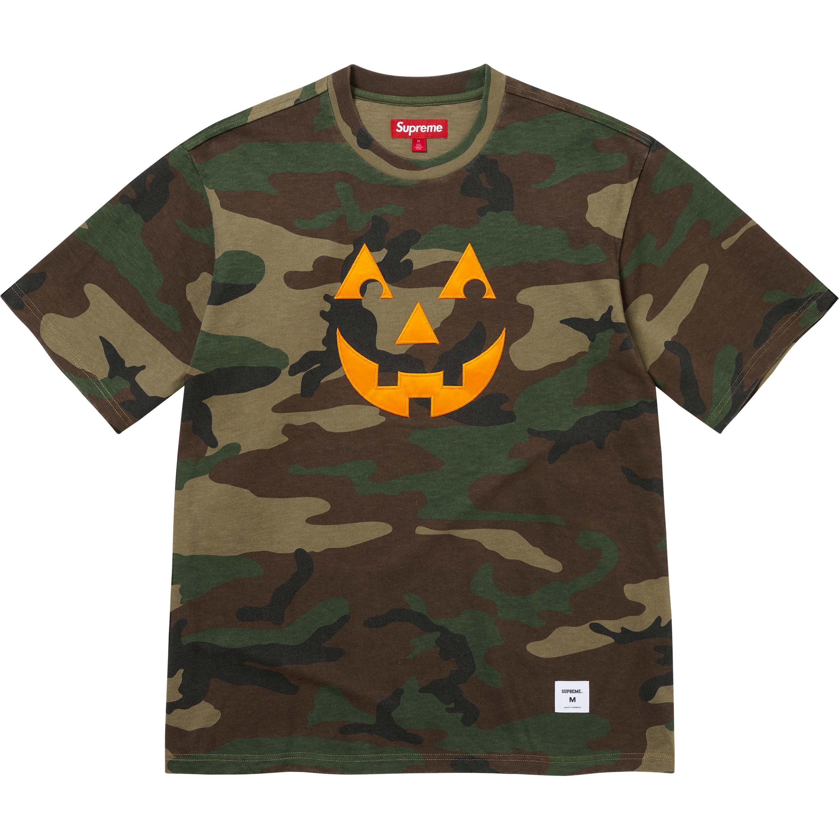 Supreme Pumpkin S S Top (FW25) - Woodland Camo - $88
