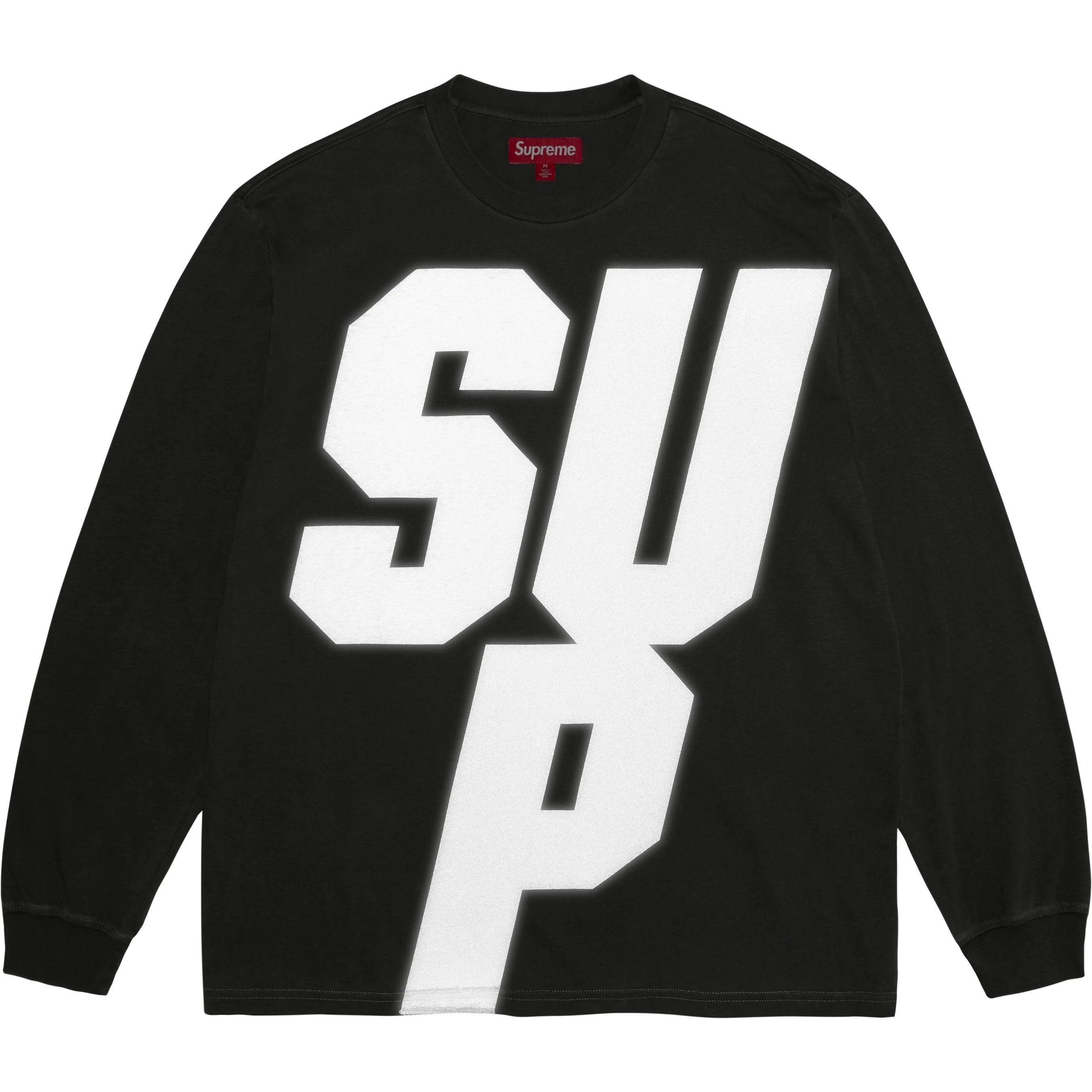 Supreme Reflective L S Top (FW25) - Black - $98