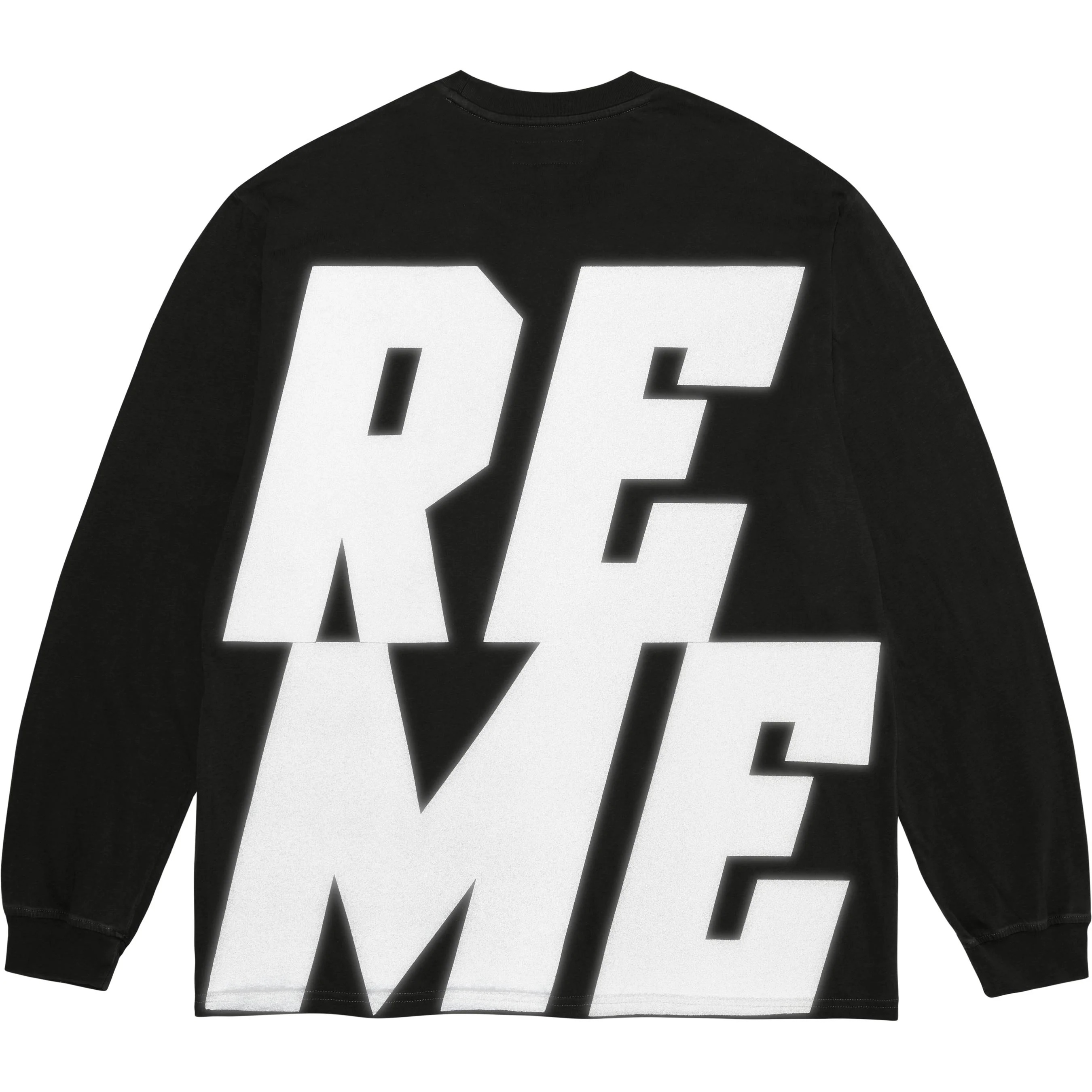 Supreme Reflective L S Top (FW25) - Black - $98