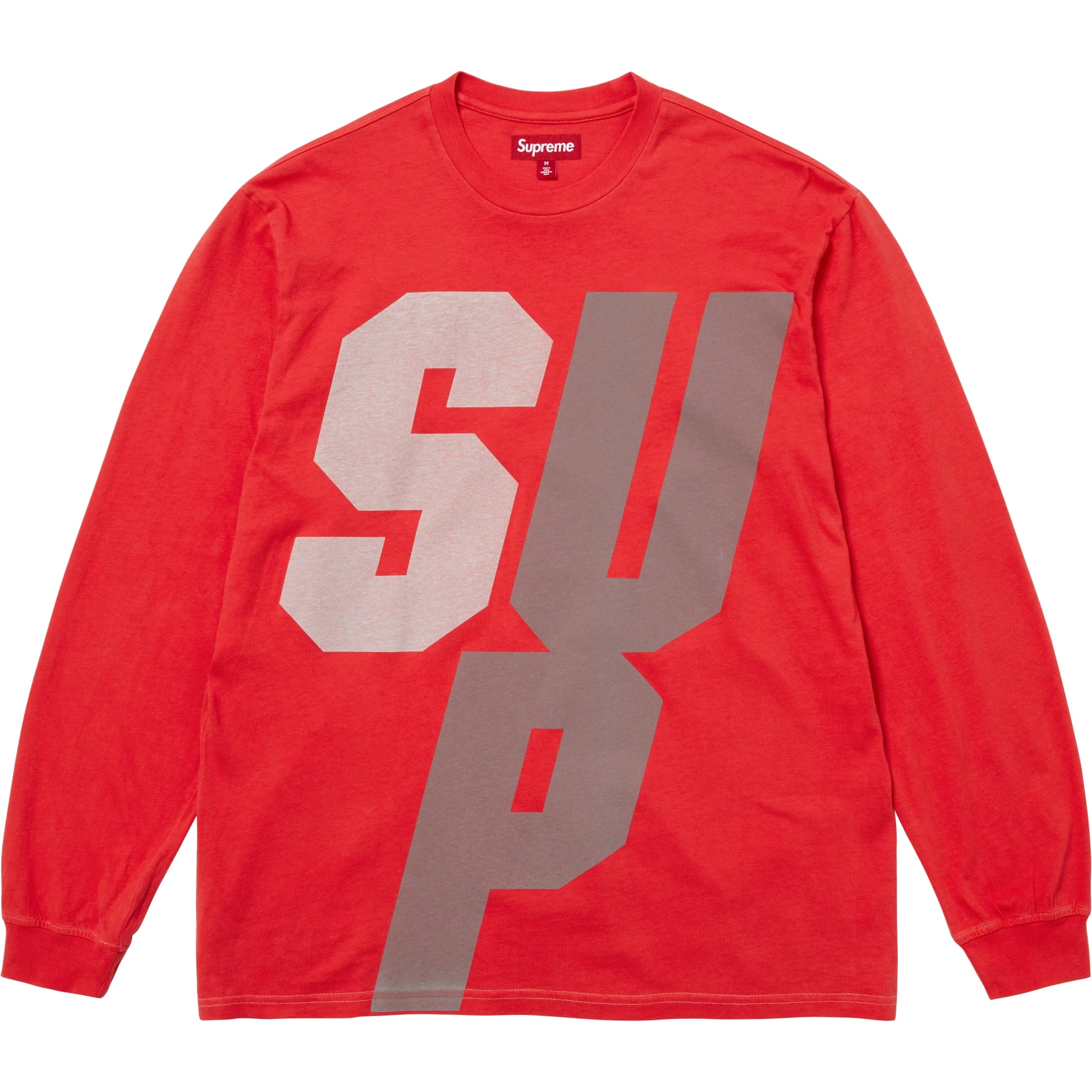 Supreme Reflective L S Top (FW25) - Red - $98
