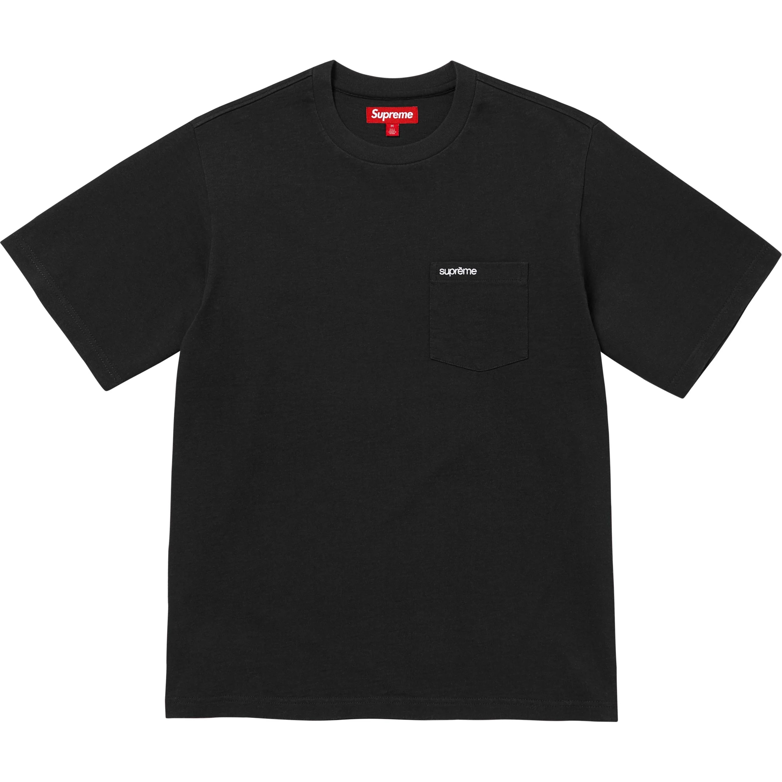 Supreme S S Pocket Tee (FW25) - Black - $64