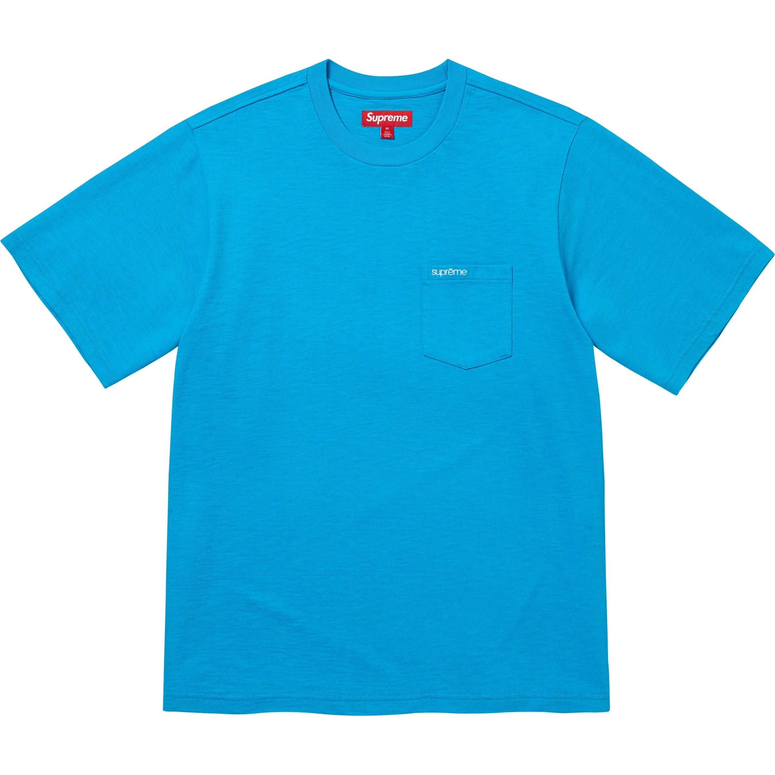 Supreme S S Pocket Tee (FW25) - Bright Blue - $64