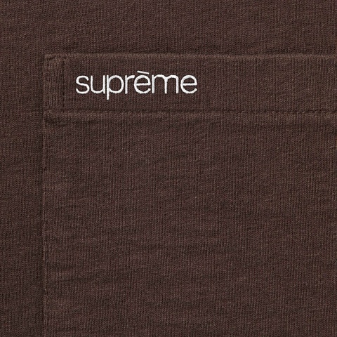Supreme S/S Pocket Tee - Dark Brown