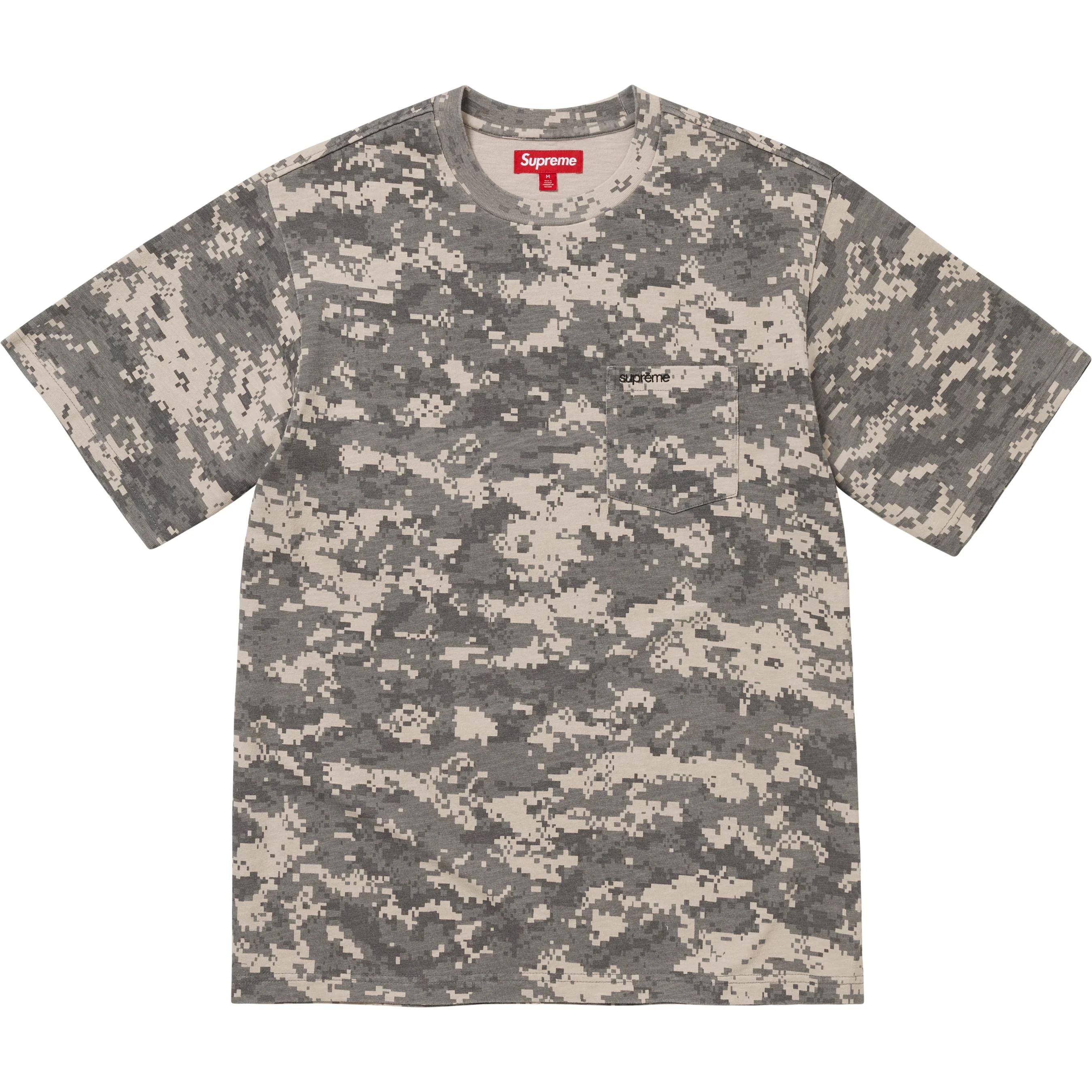 Supreme S S Pocket Tee (FW25) - Digi Camo - $64