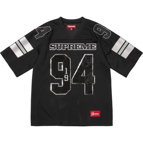 Supreme Sequin Football Jersey - Black