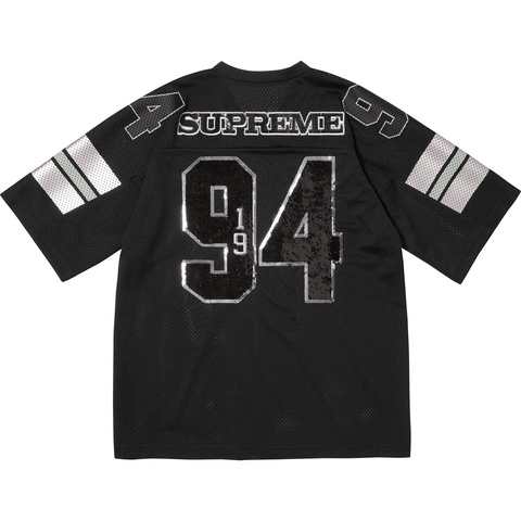 Supreme Sequin Football Jersey - Black