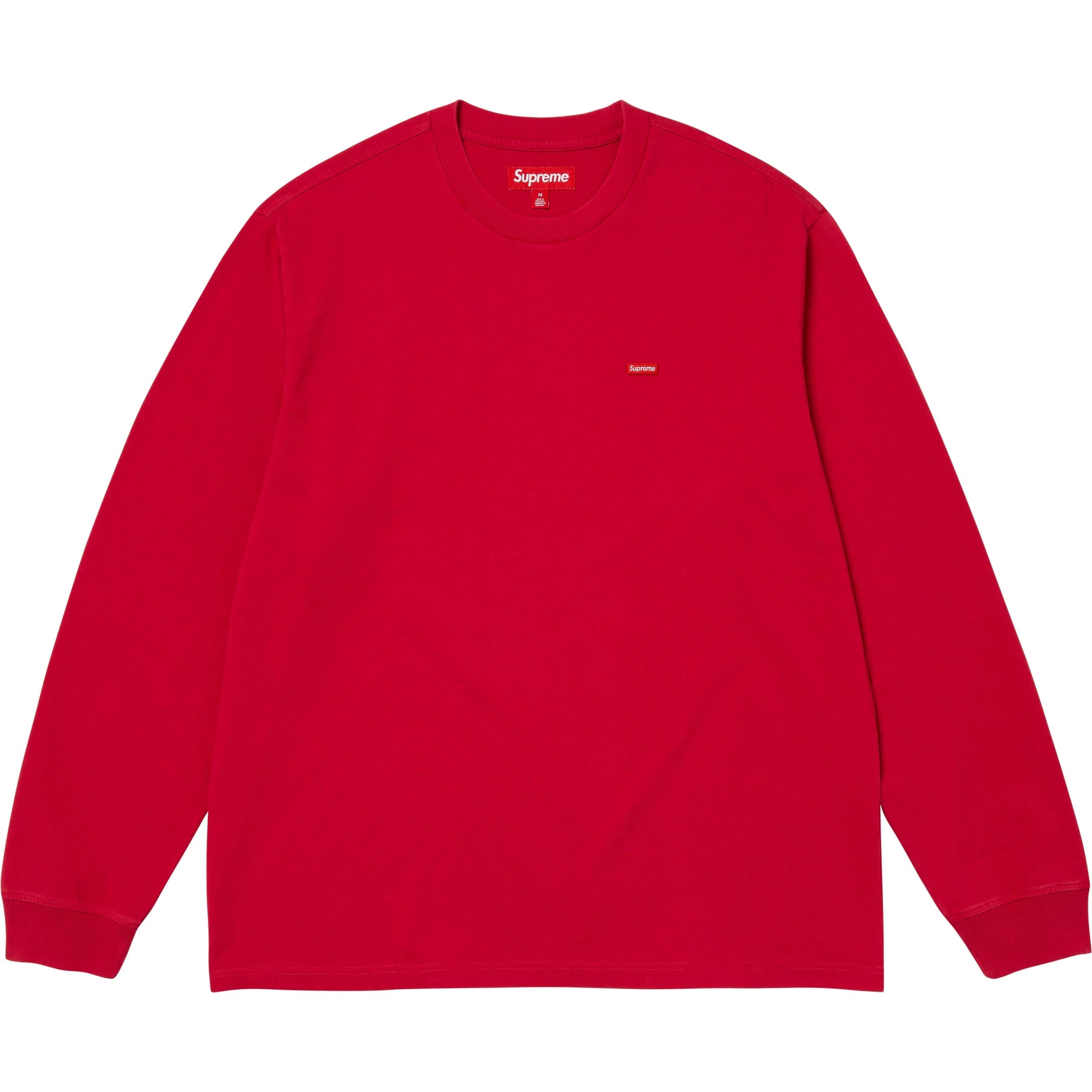 Supreme Small Box L S Tee (FW25) - Dark Red - $68