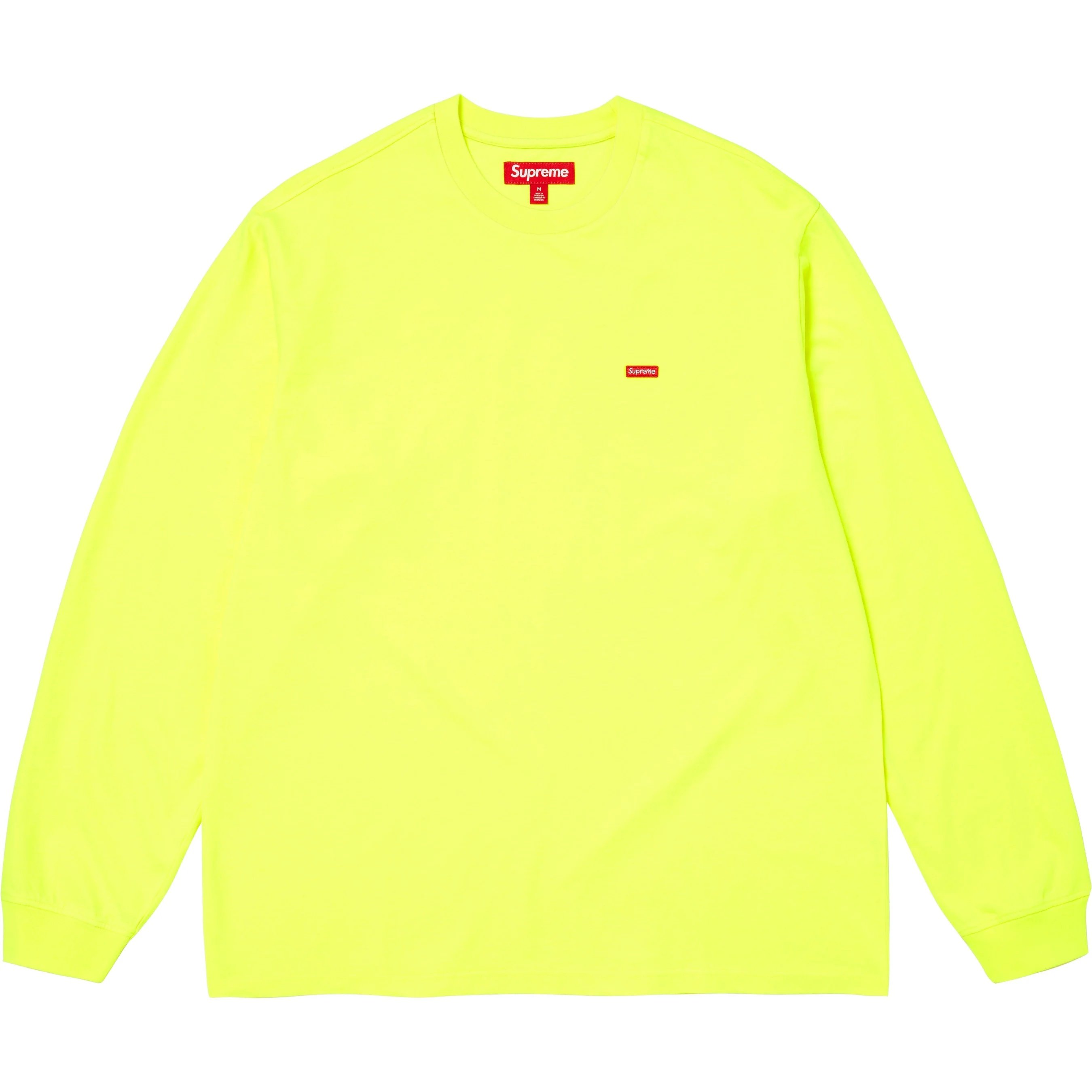 Supreme Small Box L S Tee (FW25) - Fluorescent Yellow - $68