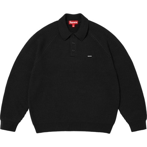 Supreme Small Box Polo Sweater ブラック Supreme Small Box Polo Sweater – Ballers Market
