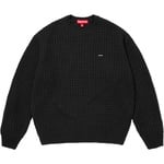 Supreme Small Box Waffle Sweater (FW25) - Black