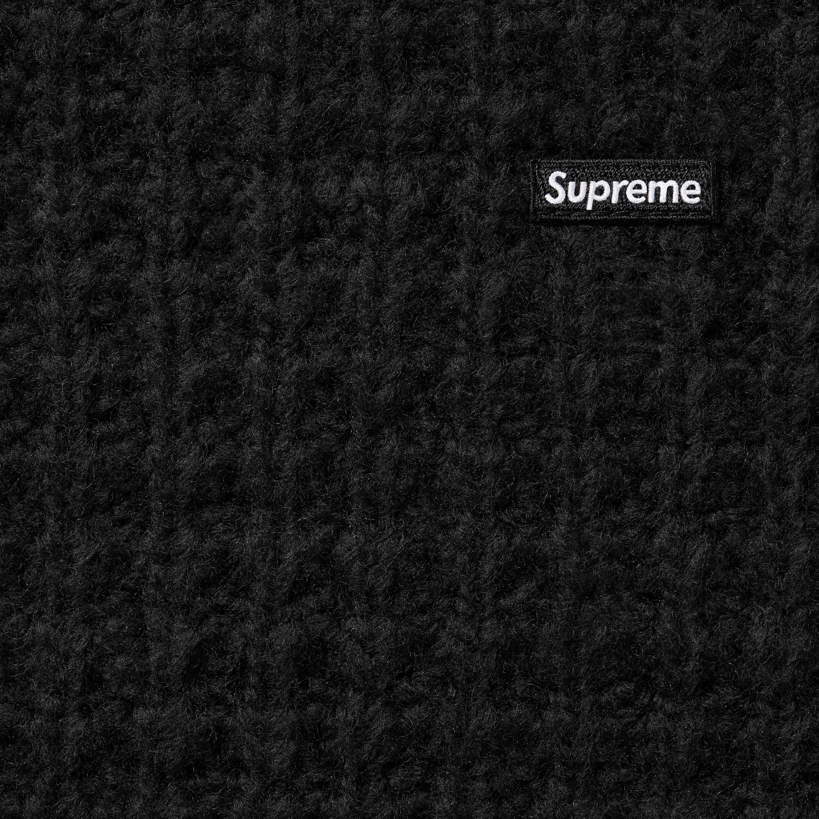 Supreme Small Box Waffle Sweater (FW25) - Black - $148