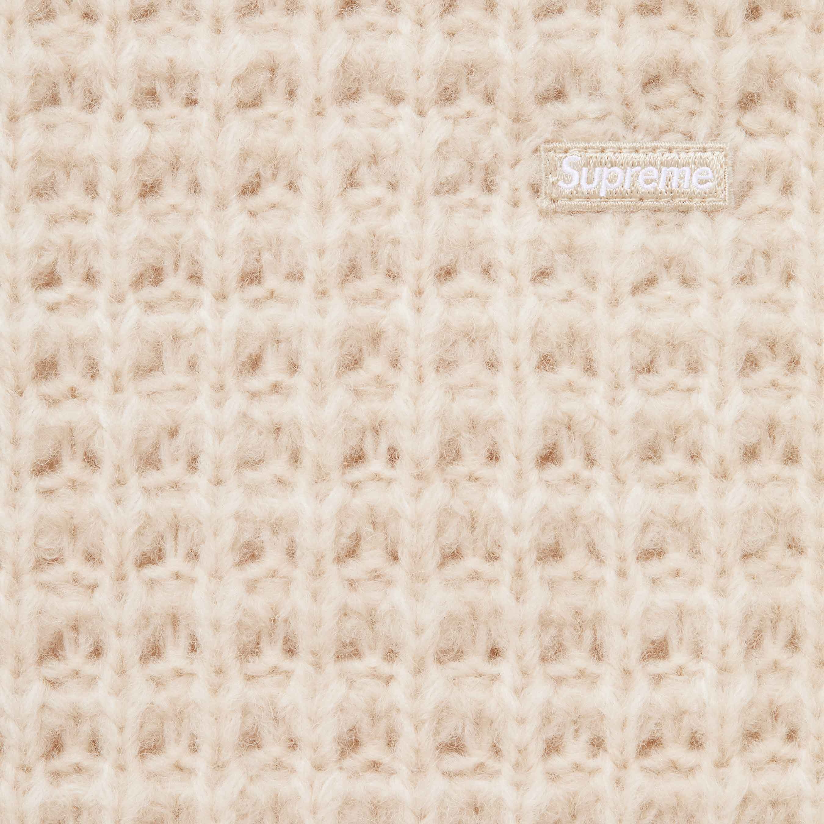 Supreme Small Box Waffle Sweater (FW25) - Natural - $148