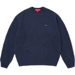 Supreme Small Box Waffle Sweater (FW25) - Navy