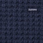 Supreme Small Box Waffle Sweater (FW25) - Navy