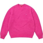 Supreme Small Box Waffle Sweater (FW25) - Pink