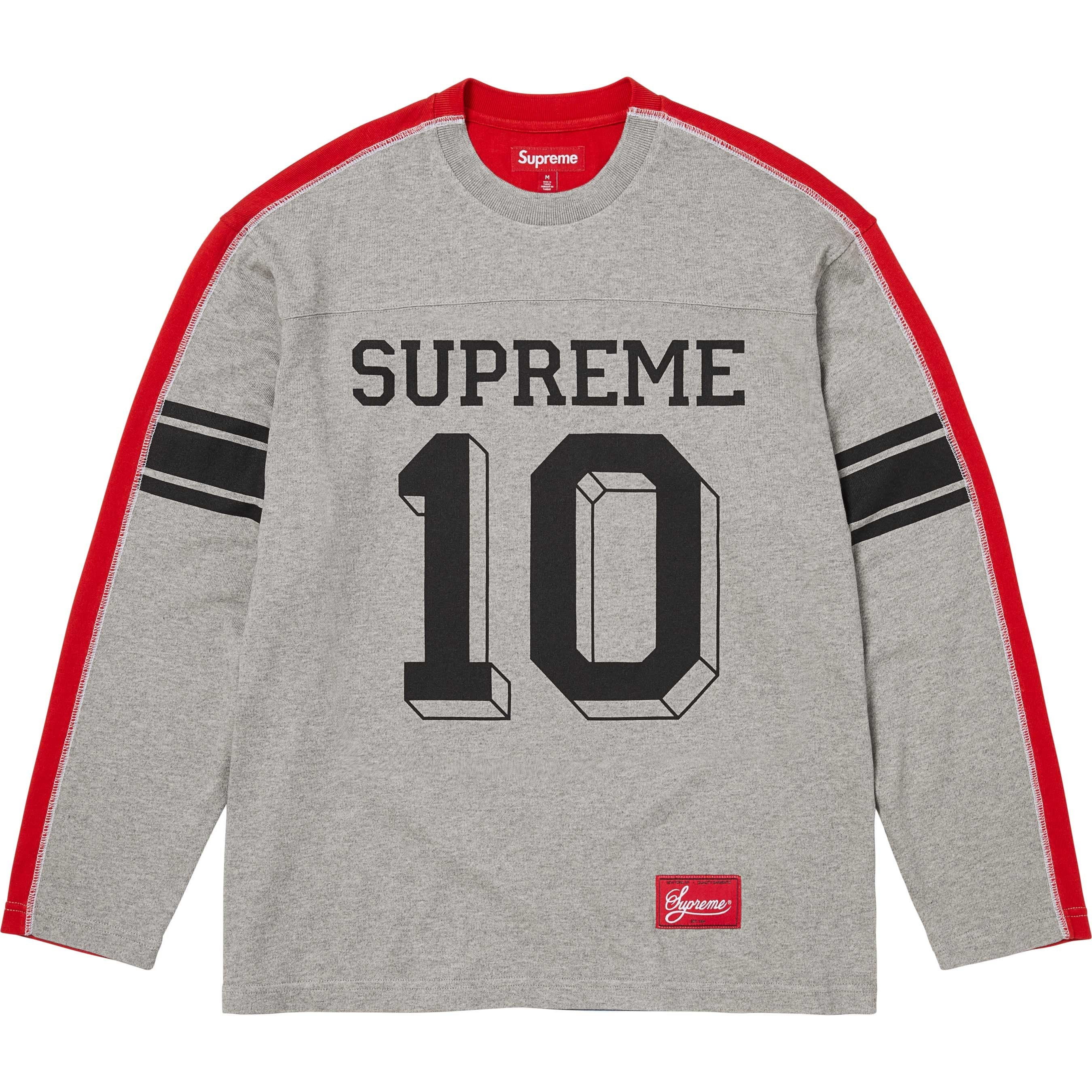 Supreme Split L S Football Top (FW25) - $110