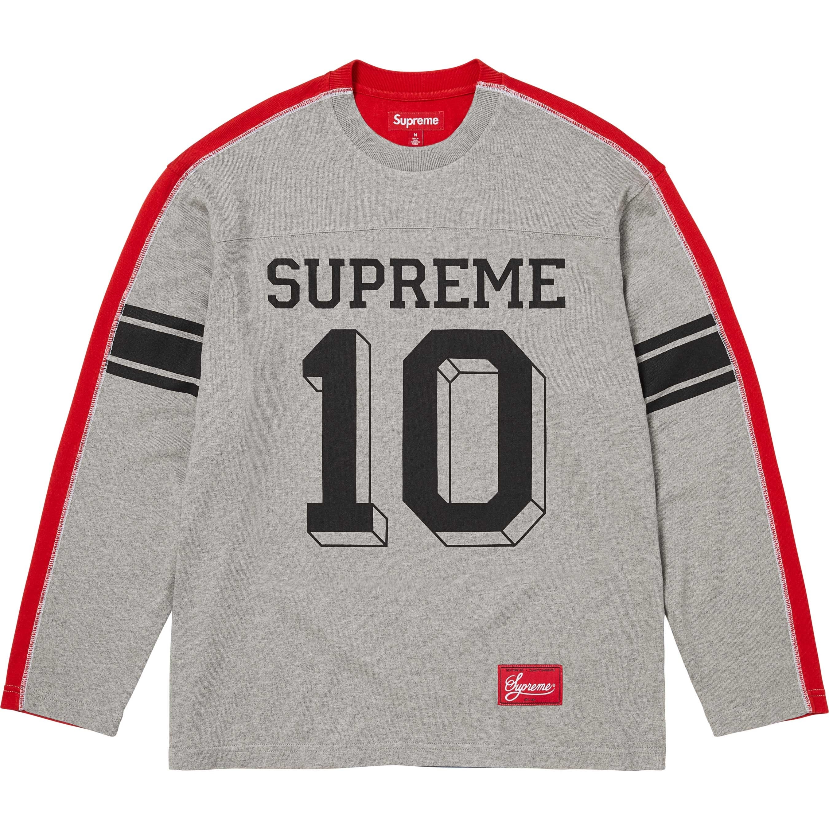 Supreme Split L S Football Top (FW25) - $110