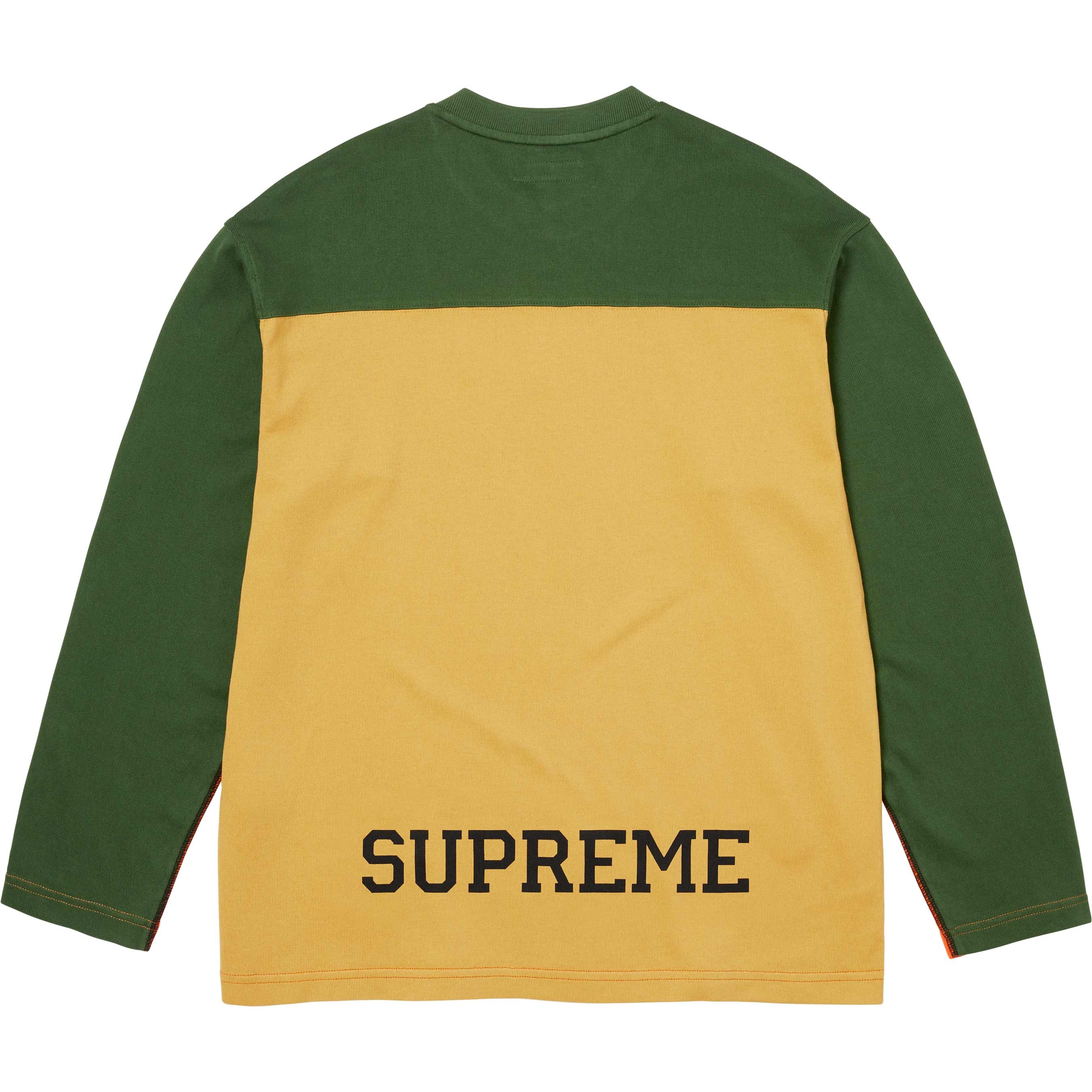 Supreme Split L S Football Top (FW25) - Orange - $110
