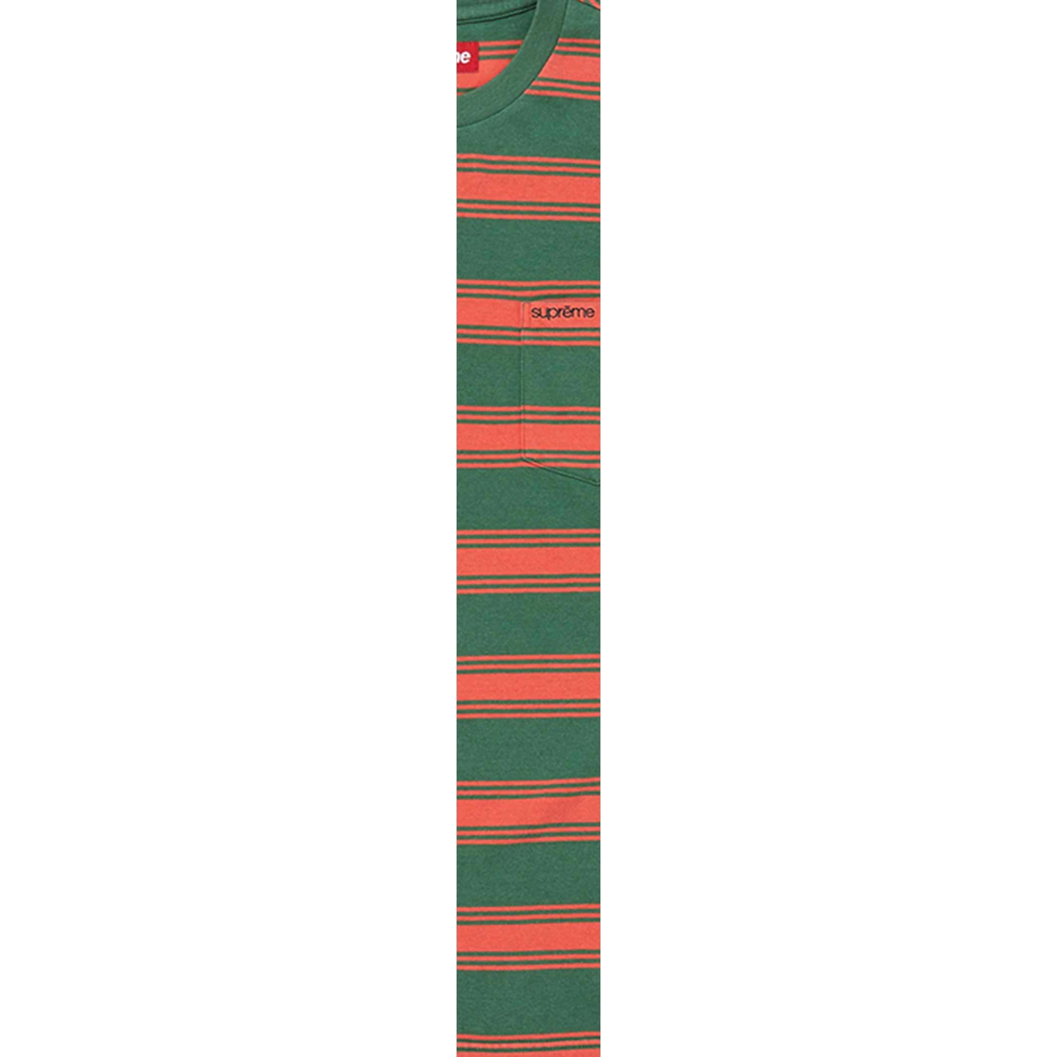 Supreme Stripe Pocket L S Top (FW25) - Green - $98