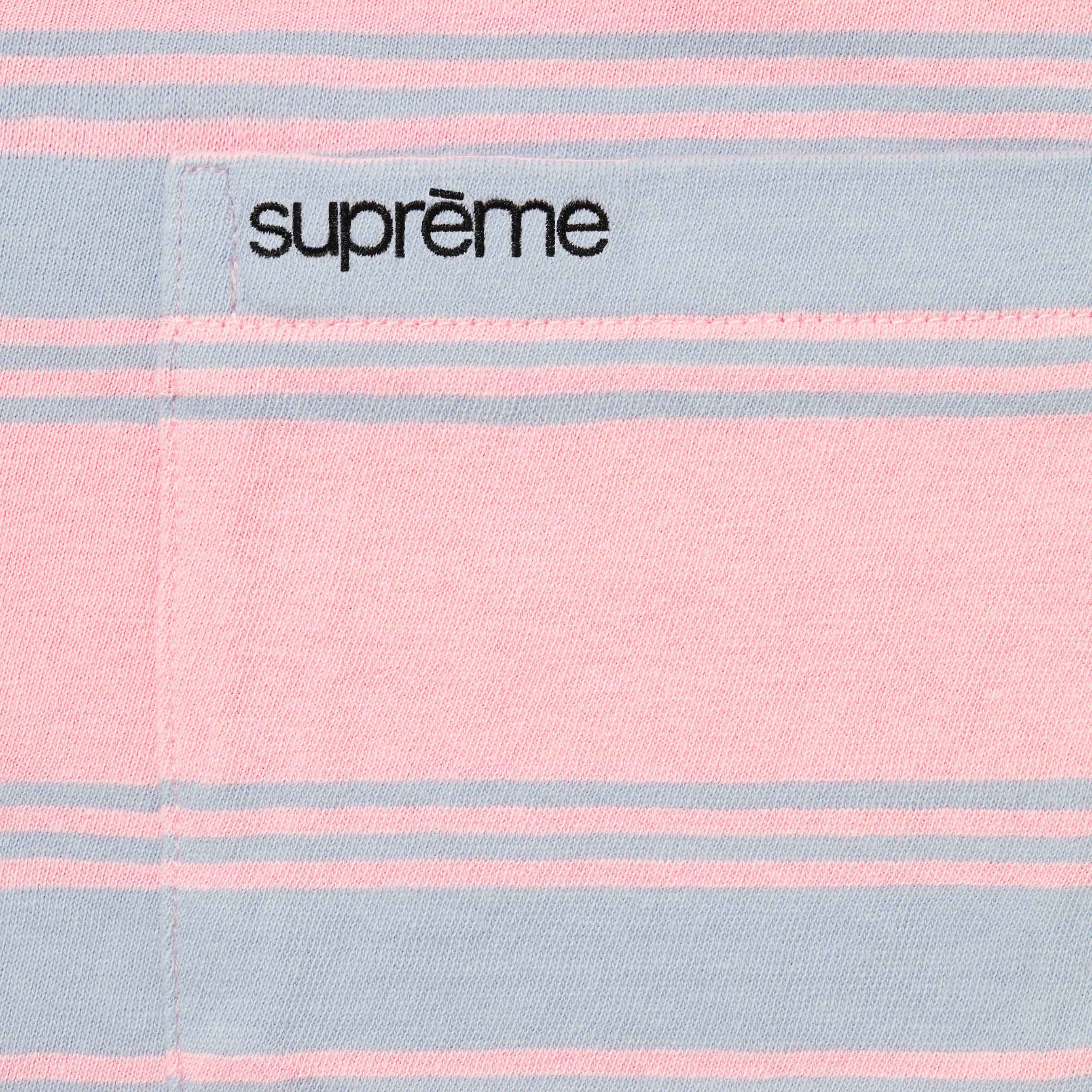 Supreme Stripe Pocket L S Top (FW25) - Pink - $98
