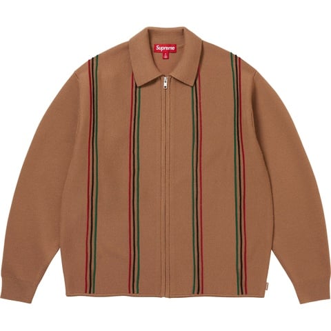 Stripe Zip Up Polo Sweater - fall/winter 2025 - Supreme
