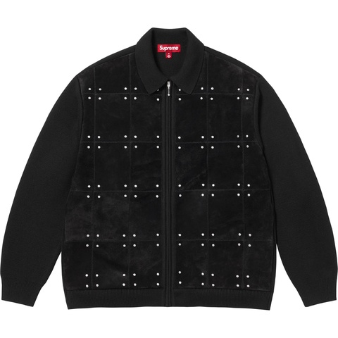 トップス Supreme Studded Zip Up Cardigan XL Studded Suede Zip Up Cardigan - fall/winter 2025 - Supreme