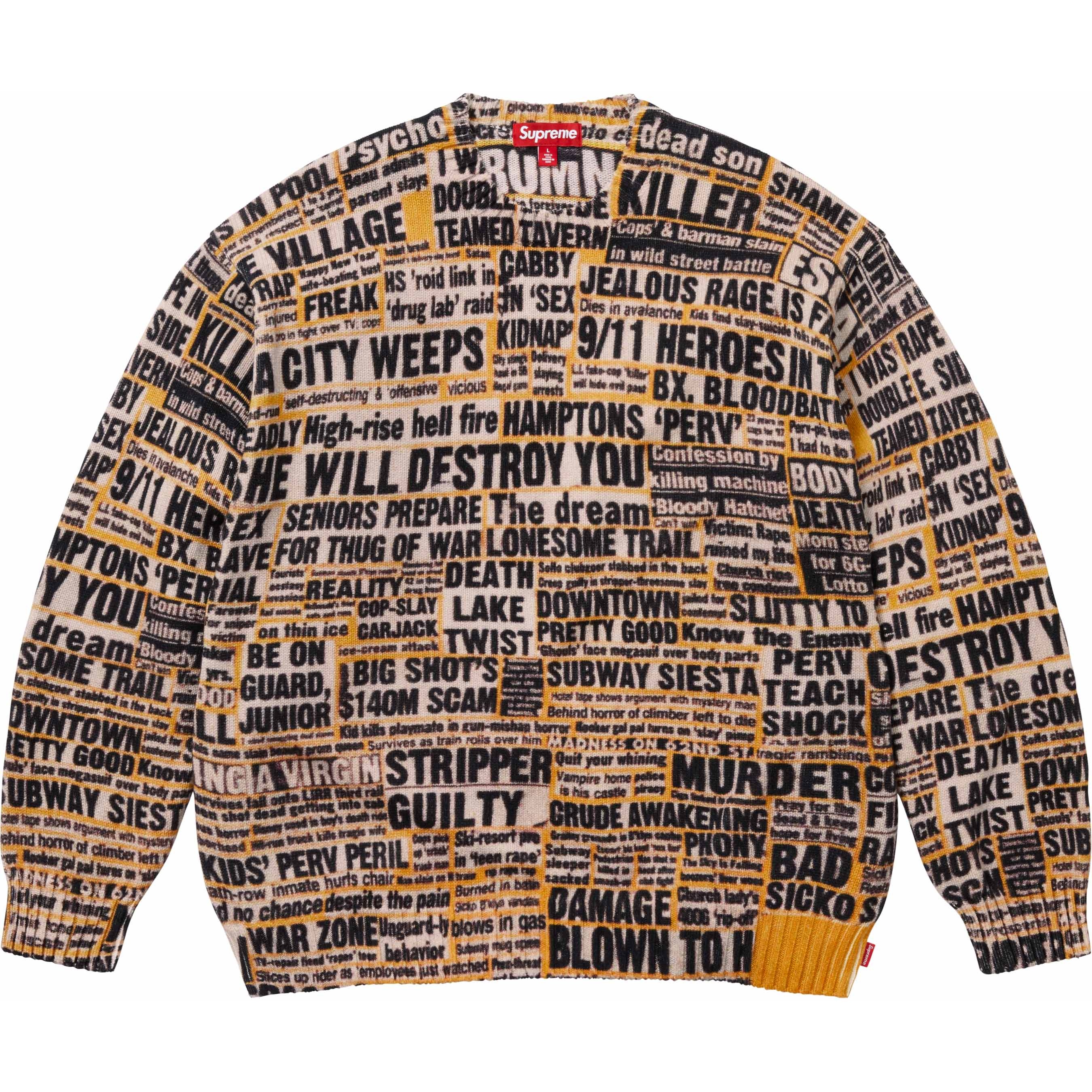 Supreme Supreme Dash Snow Sweater (FW25) - Multicolor - $198