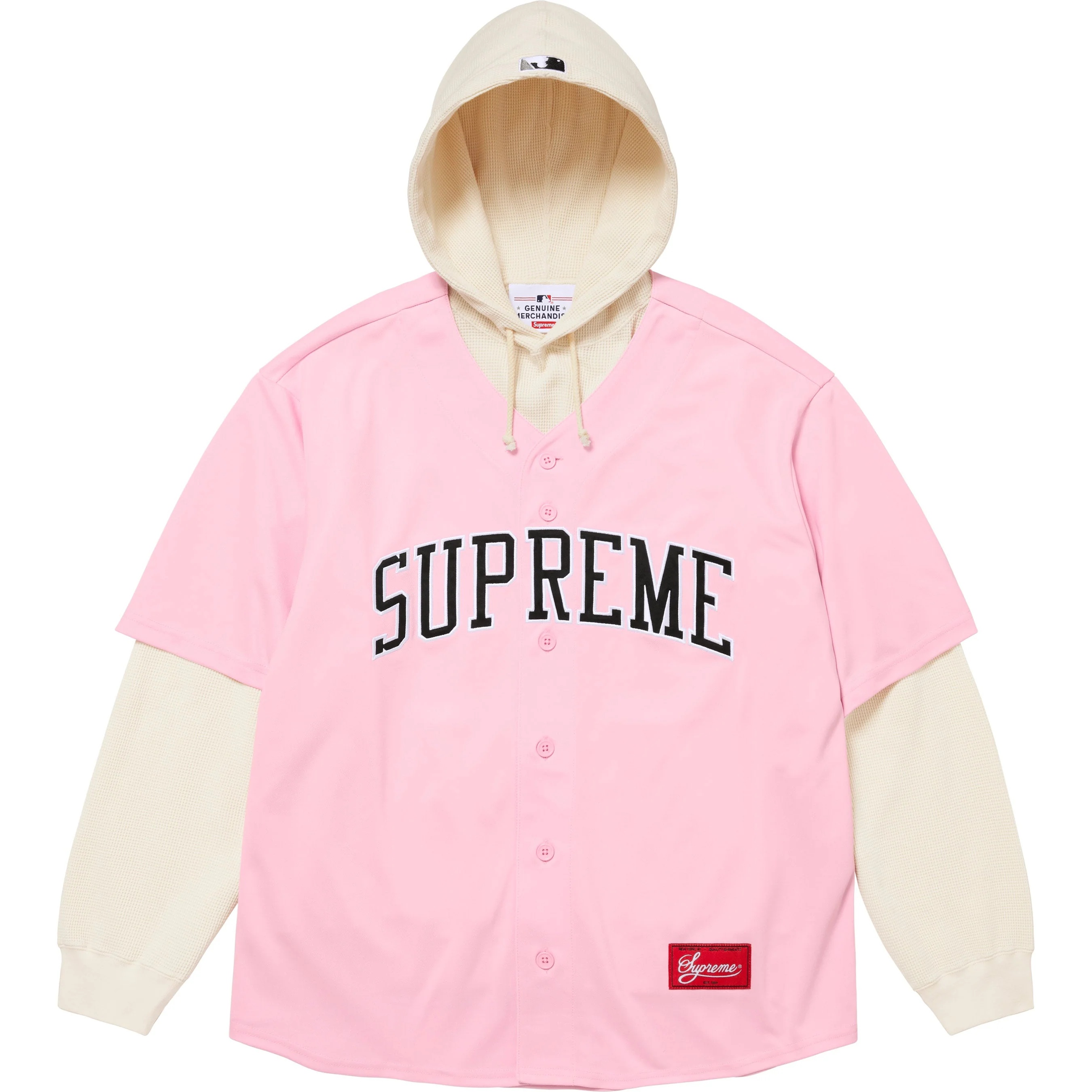 Supreme Supreme Chicago White Sox™ Hooded Baseball Jersey (FW25) - Light Pink - $188