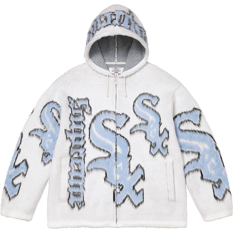 Supreme Supreme®/Chicago White Sox™ Zip Up Hooded Sweater - White