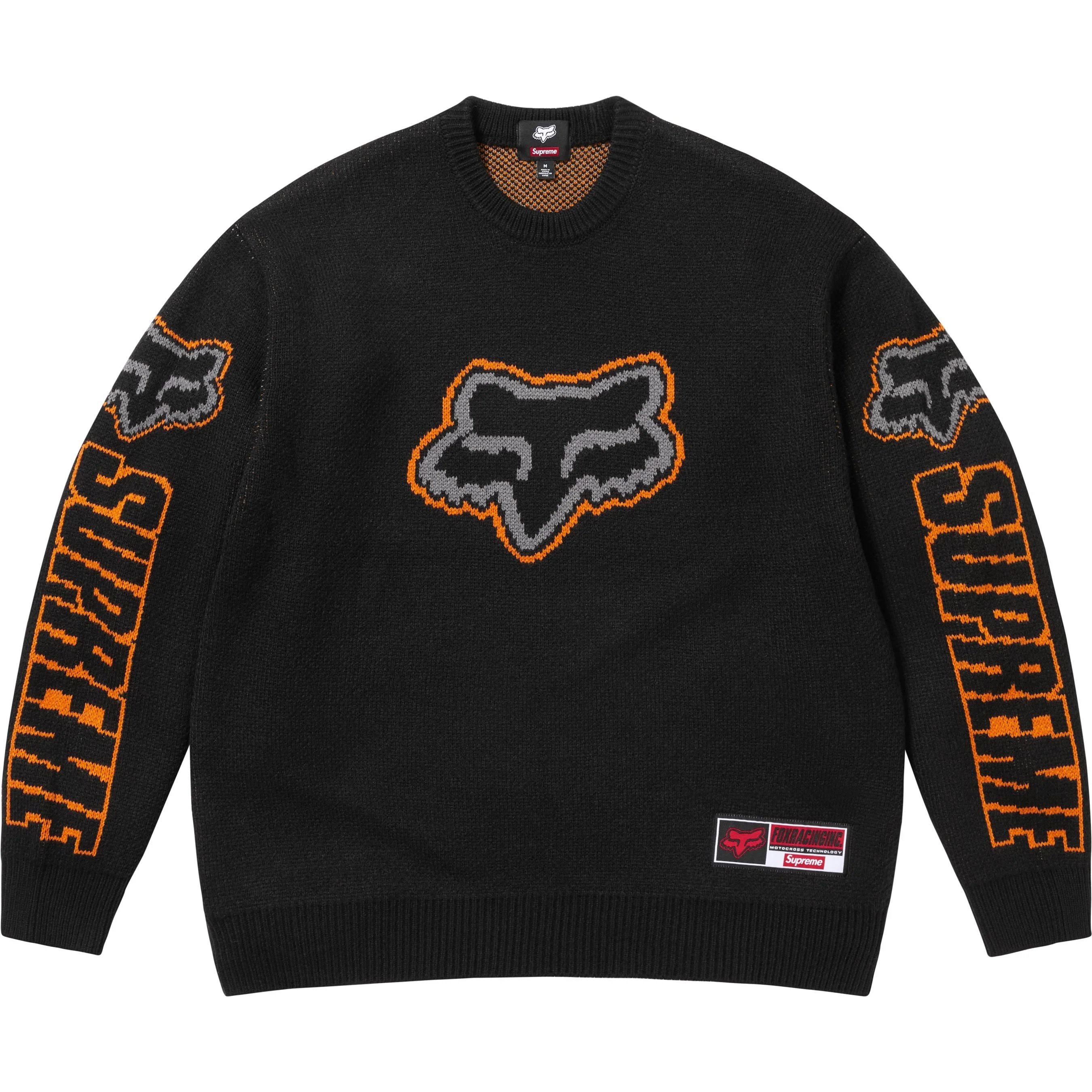 Supreme Supreme Fox Racing Sweater (FW25) - Black - $188