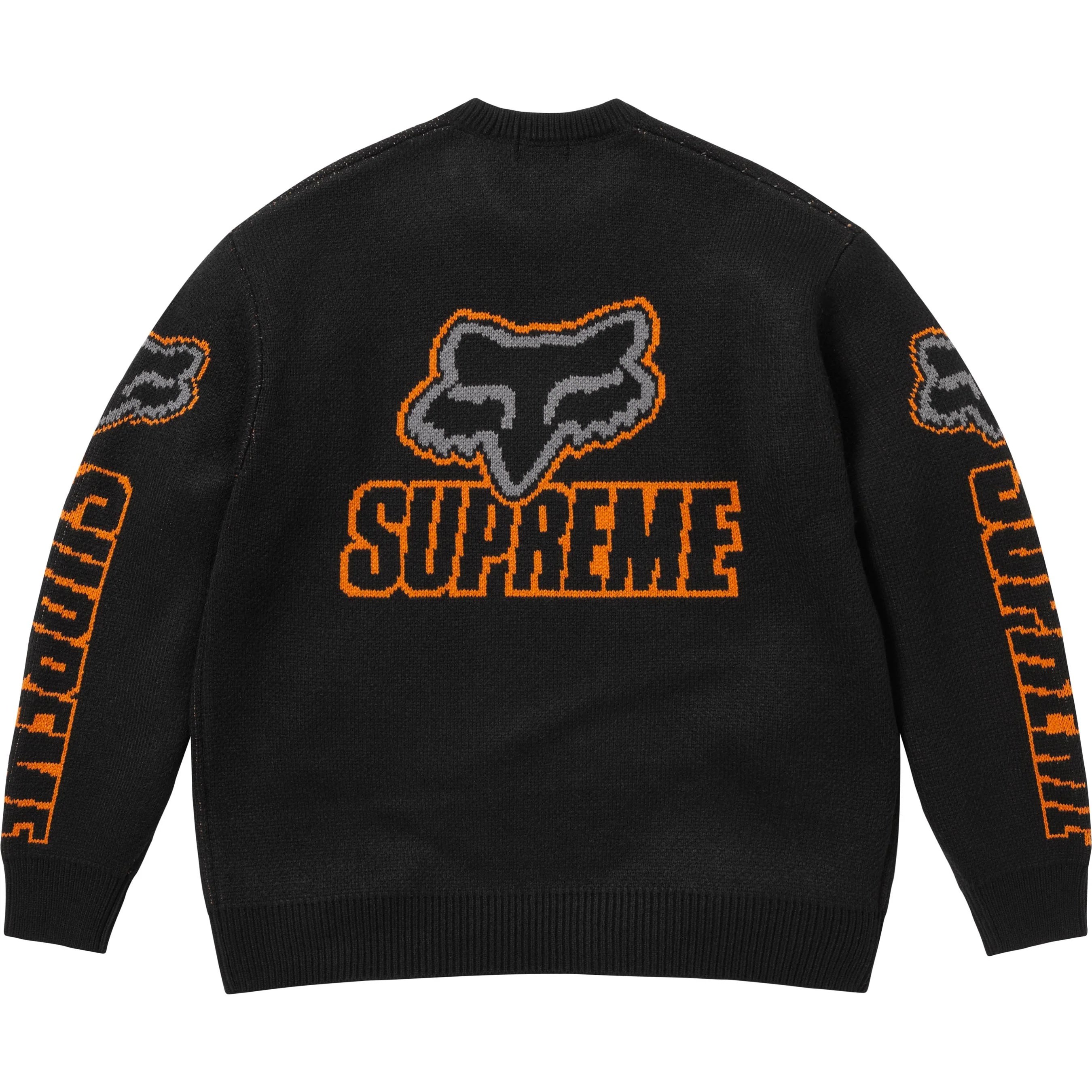 Supreme Supreme Fox Racing Sweater (FW25) - Black - $188