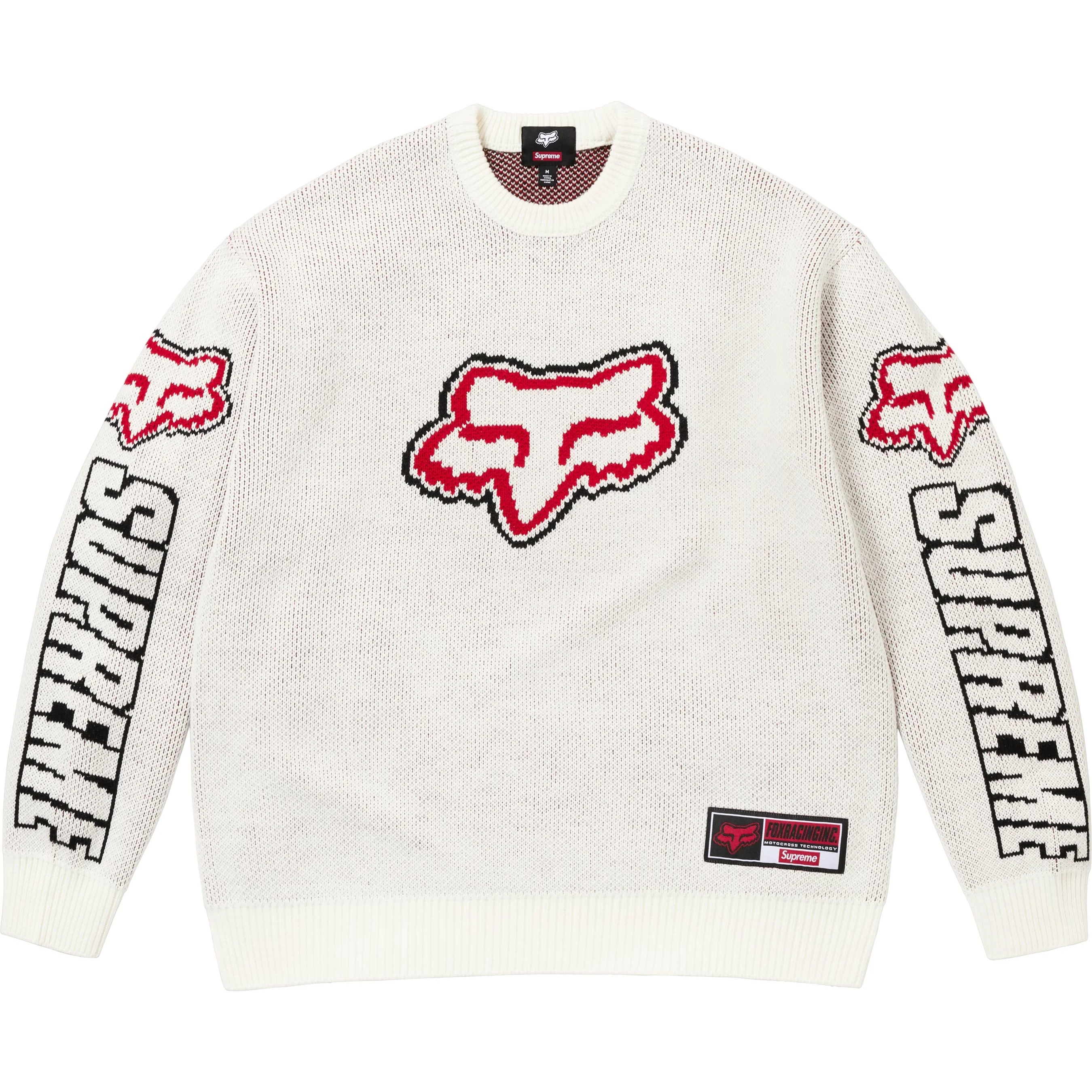 Supreme Supreme Fox Racing Sweater (FW25) - White - $188