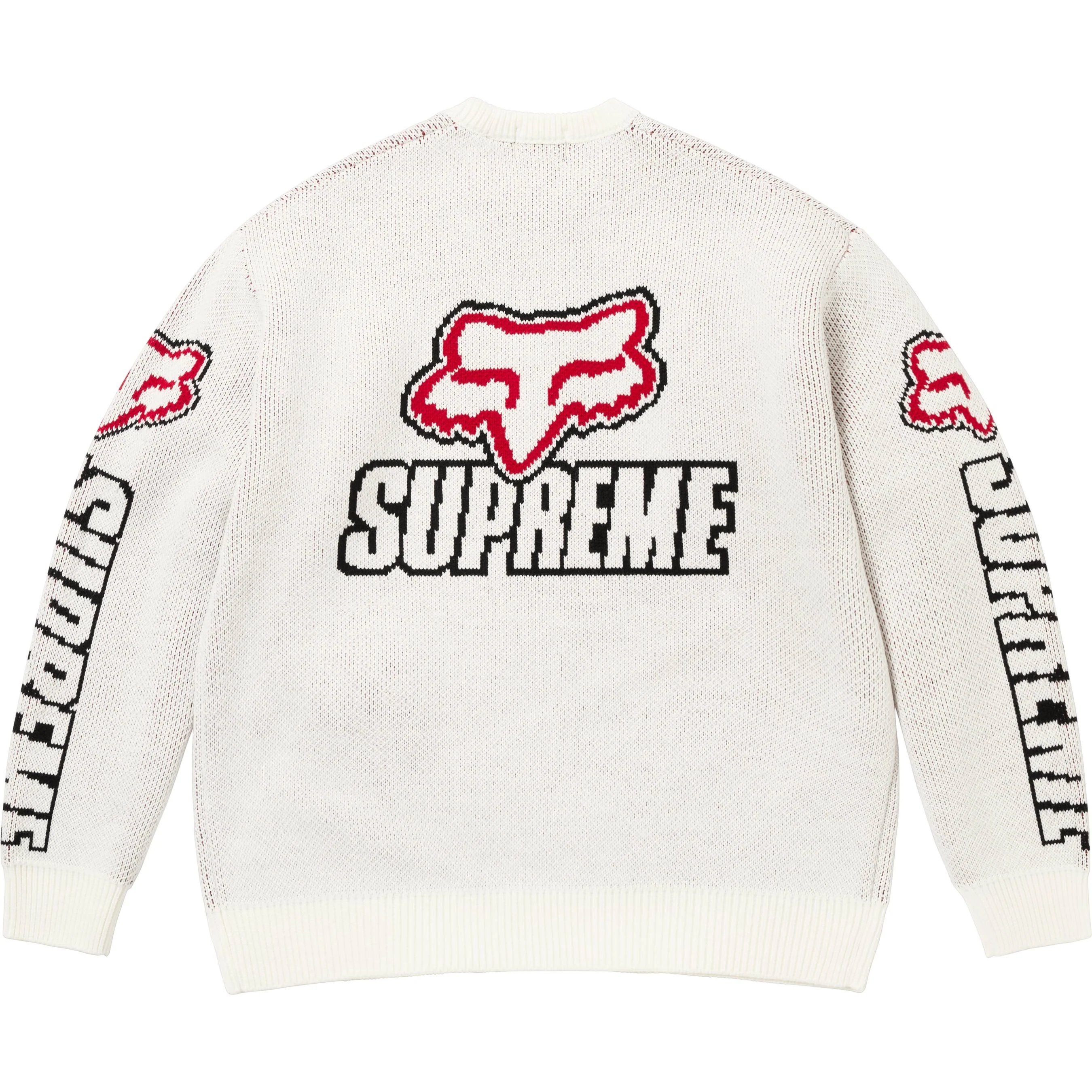 Supreme Supreme Fox Racing Sweater (FW25) - White - $188