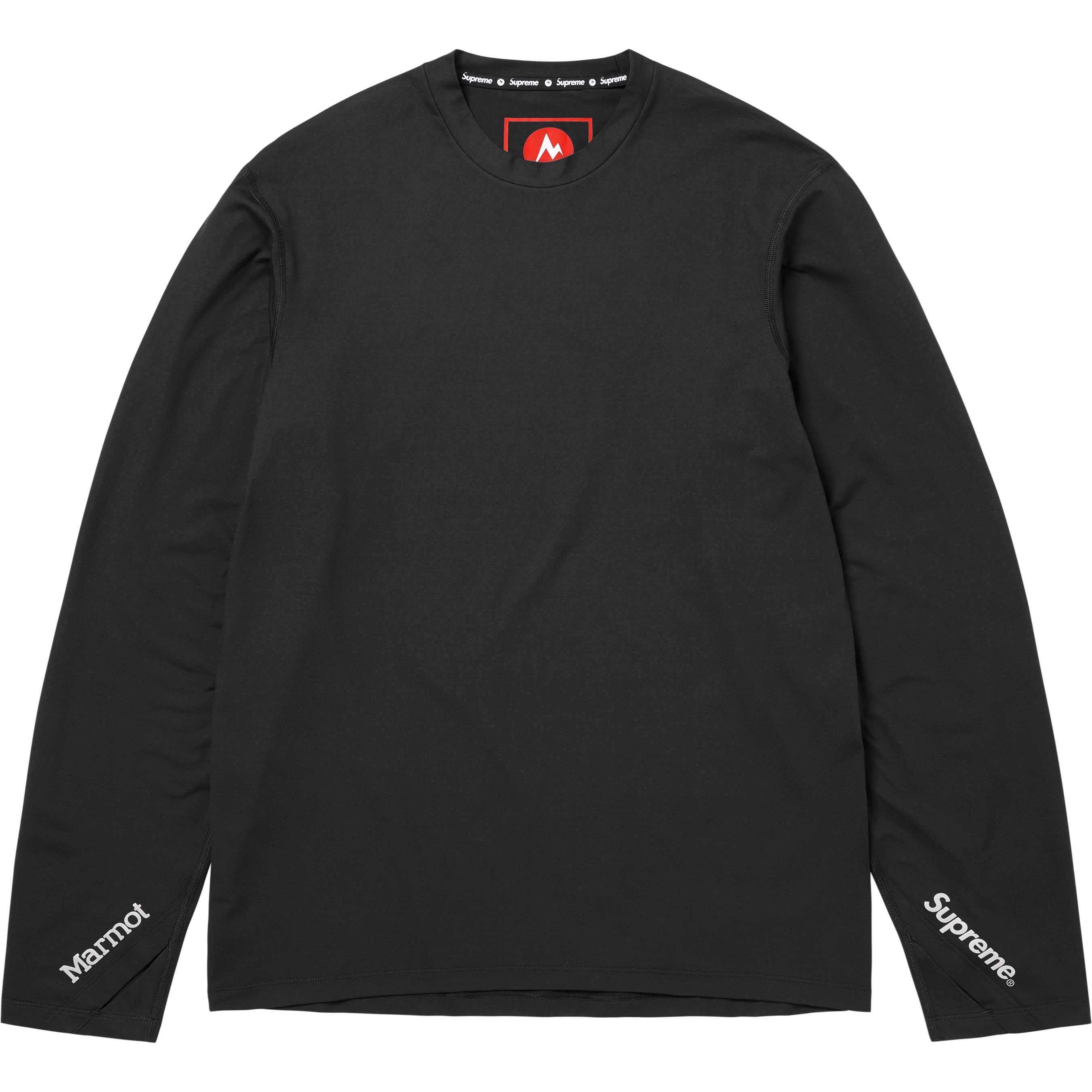 Supreme Supreme Marmot Base Layer L S Top (FW25) - Black - $98