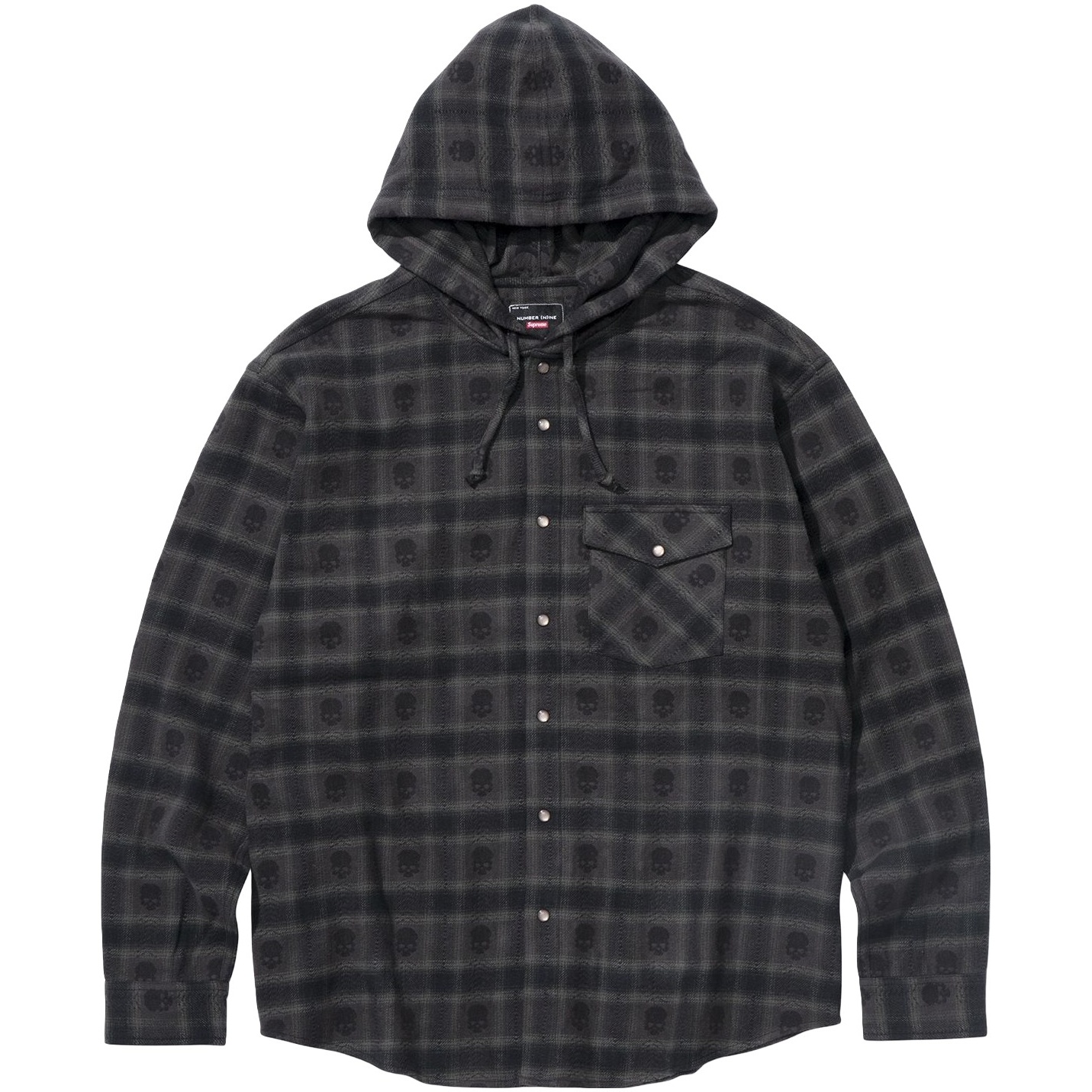 Supreme Supreme Number (N)ine Hooded Flannel Shirt (FW25) - $188